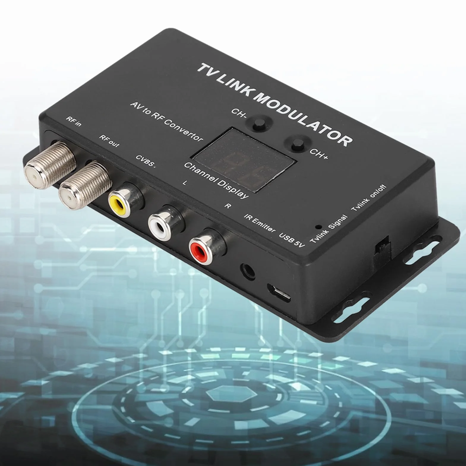 Modulator Gugxiom RF HDMI, Adapter na HDMI Modulator UHF Modulator łącza Telewizyjnego, Modulator UHF Modulator Konwerter AV na RF Przedłużacz IR Modulator RF do Telewizora,