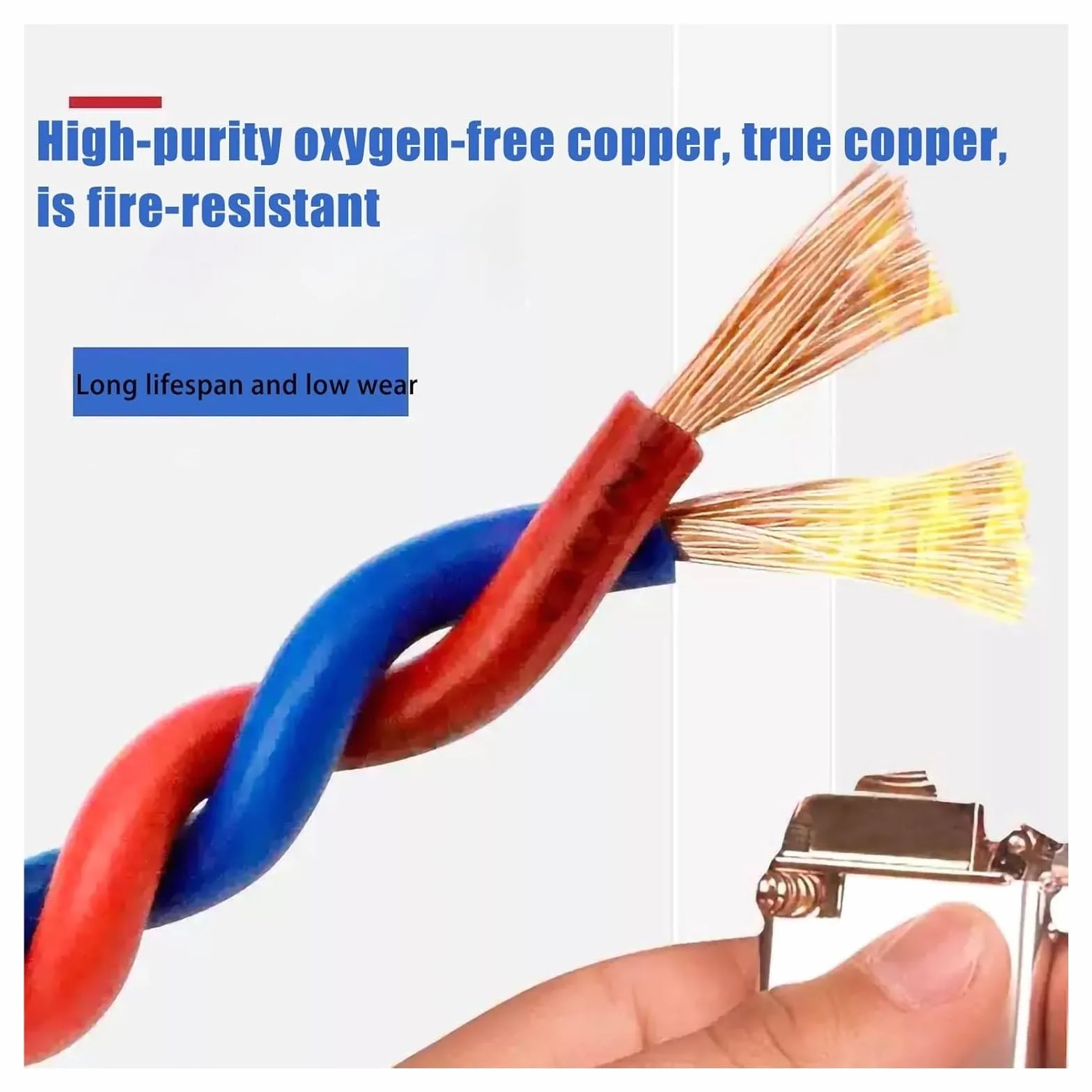 Ekranowany kabel alarmowy, Skrętka miedziana 2-żyłowa 0,3-4 mm² do zasilania systemów sterowania transmisją(45ft,1mm2-2c)