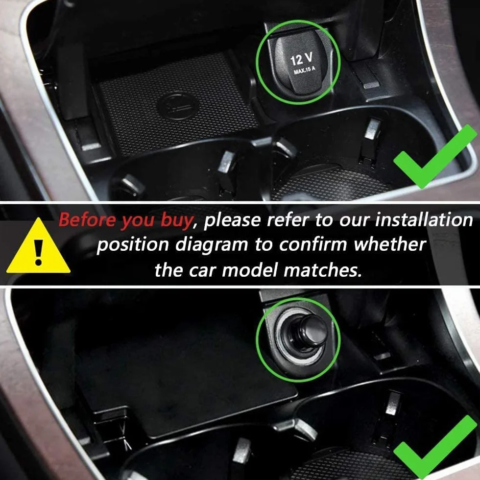 Bezprzewodowa ładowarka samochodowa do Mercedes-Benz klasy C GLC AMG 2015-2021, panel akcesoriów, szybkie ładowanie telefonu 15 W, z USB i 18 W PD do iPhone'a 12/11/X