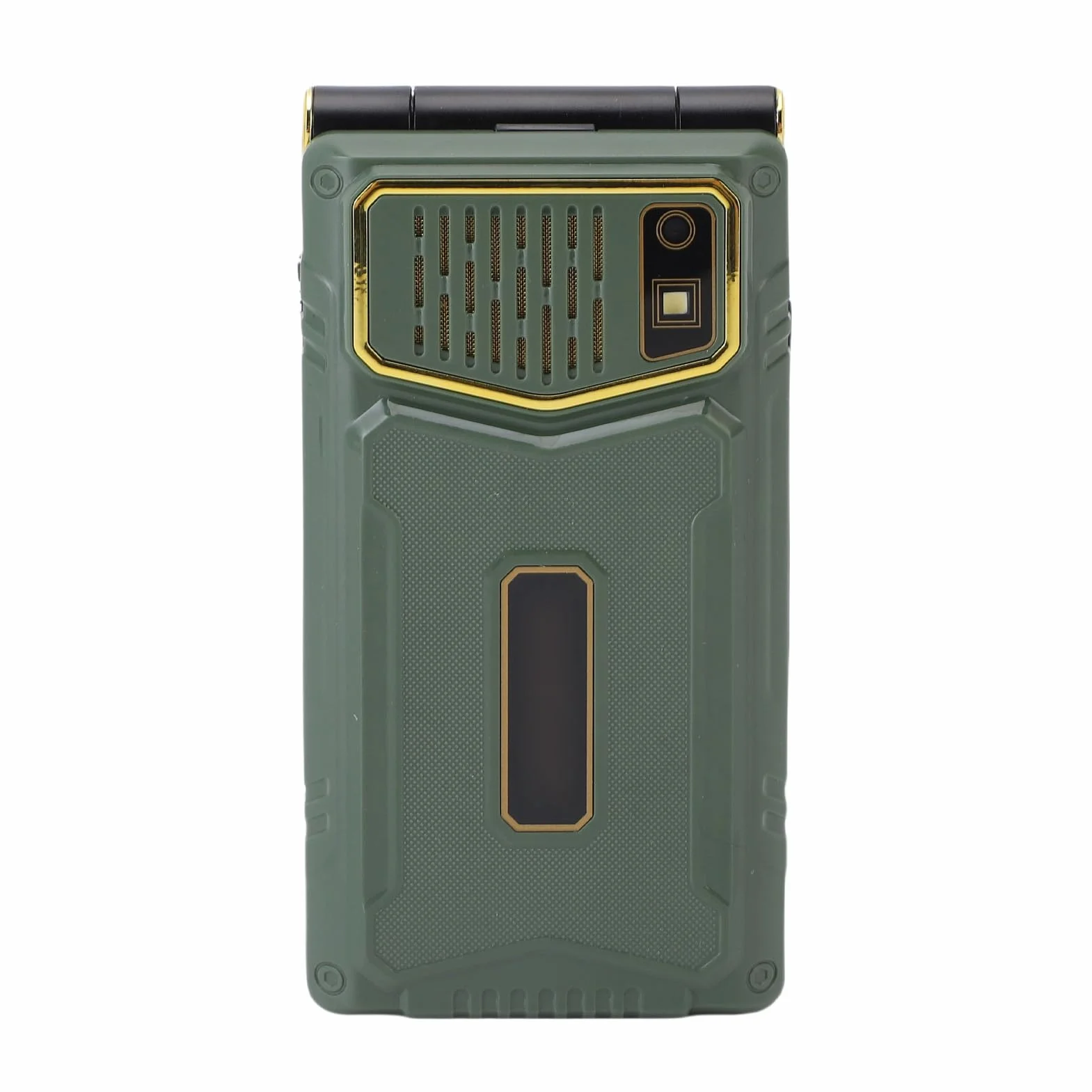 Sxhlseller 2G Flip Telefon z Podwójnymi Ekranami, baterią 4800 MAh, podwójną kartą SIM, Asystent Wybierania Głosu, Szybkie Wybieranie, głośność, Duże Ikony, dla Seniorów i Podstawowe Użycie (GREEN)