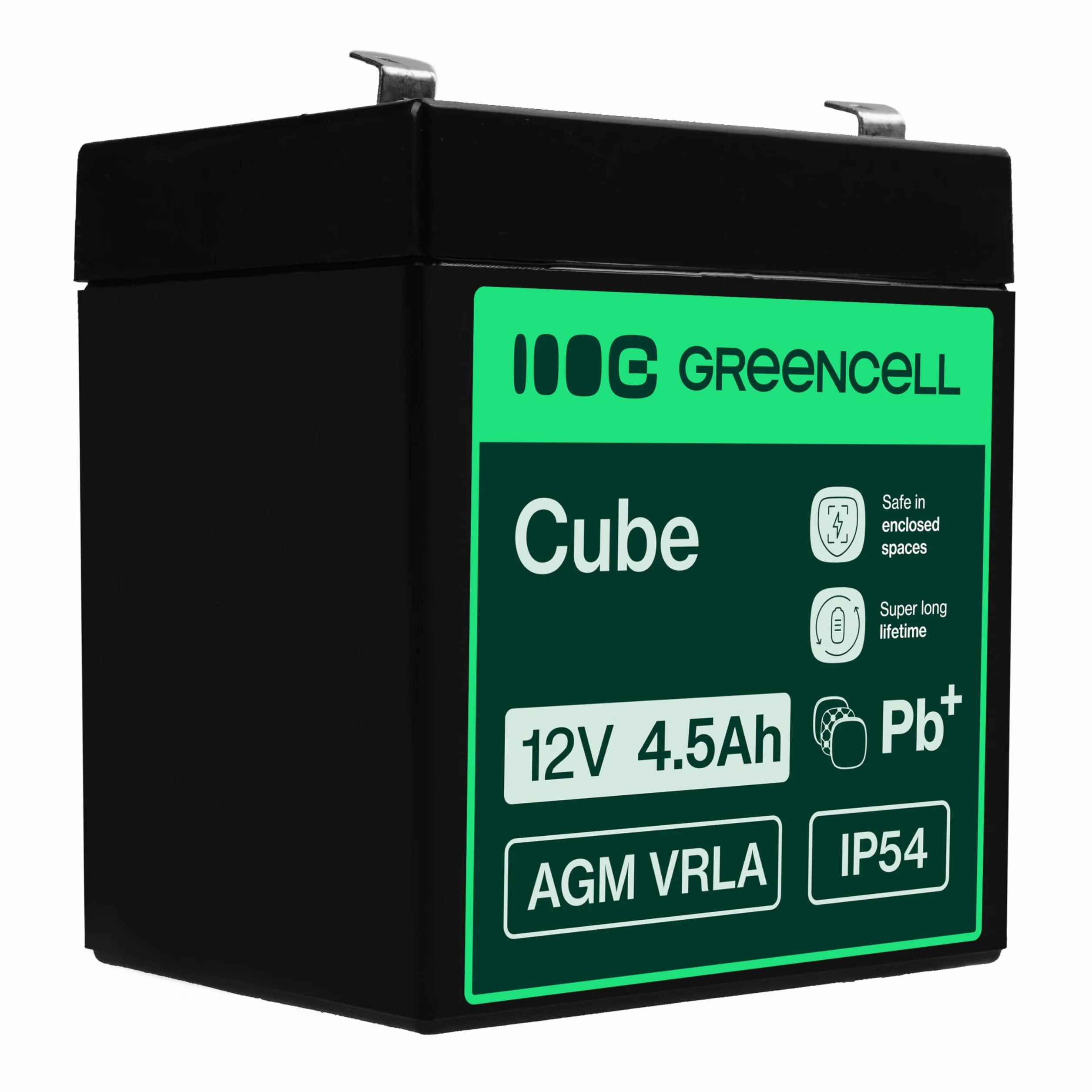 Green Cell akumulator żelowy AGM 12 V 4,5 Ah do USV akumulator kwasowo-ołowiowy VRLA odporny na cykle system alarmowy zabawka kasa ręczna latarka waga