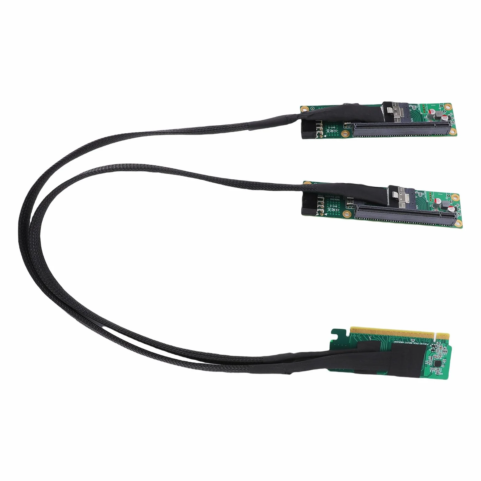 Alomejor Wysokowydajny Dzielony Przedłużacz PCIe 4.0 X16 do SFF-8654 do Wszechstronnych Płyt Głównych Komputerów 1 Sztuka