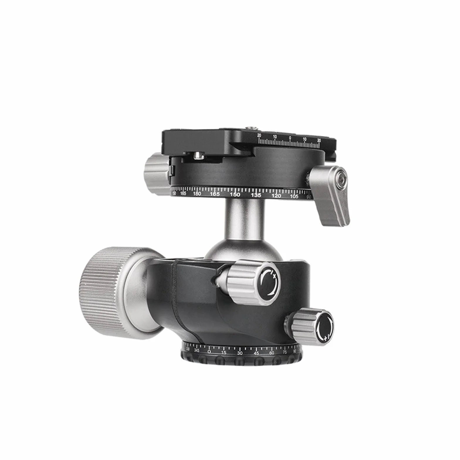 Aluminiowa Głowica Kulowa Statywu, Uchwyt Kulowy do Aparatu Panoramicznego 360, Uchwyt Kulowy z płytką Szybkiego Uwalniania 1/4", Idealny do Lustrzanki Cyfrowej Typu Monopod Slider, nośność