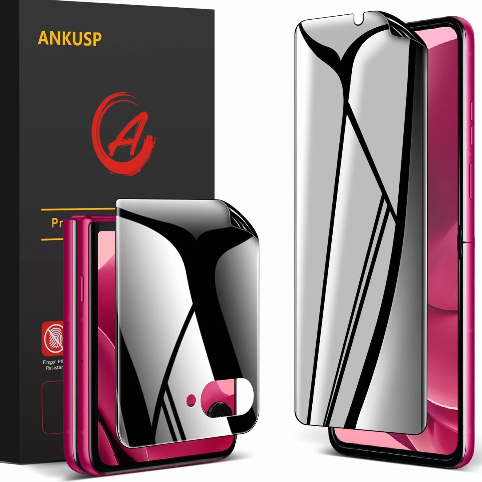 Osłona ekranu do Motorola Razr+ 2025/ Razr+ 2024, wewnętrzna elastyczna folia antyszpiegowska i pełna przyczepność, ochrona ekranu zewnętrznego, bez pęcherzyków powietrza, bez zagnieceń