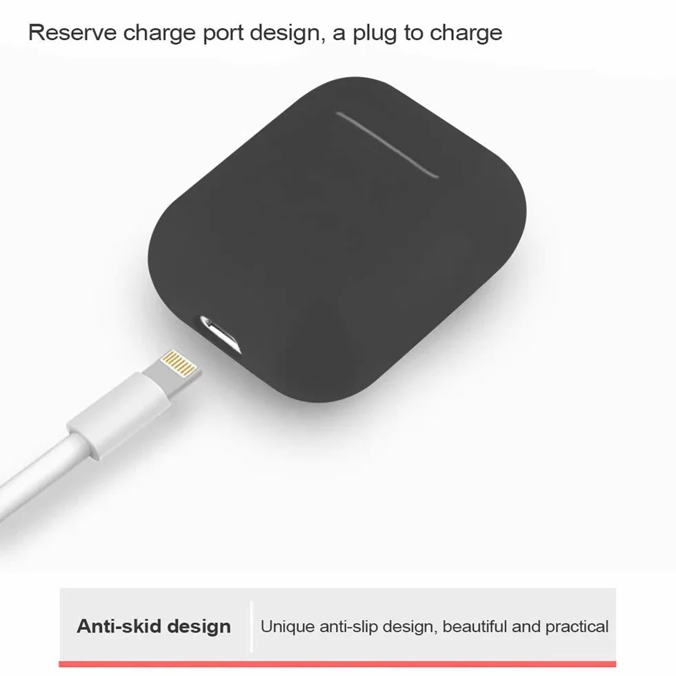 1 x silikonowe etui na bezprzewodowe słuchawki Bluetooth z TPU do AirPods, pokrowiec ochronny, akcesoria do Apple Airpods (zielone)