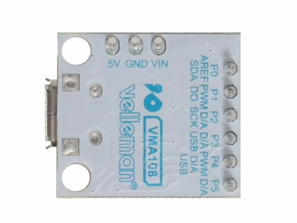 Whadda Płytka rozwojowa mikro ATtiny85, moduł deweloperski mikrokontrolera, w 100% kompatybilny z Arduino IDE, idealny do elektroniki, robotyki i projektów DIY