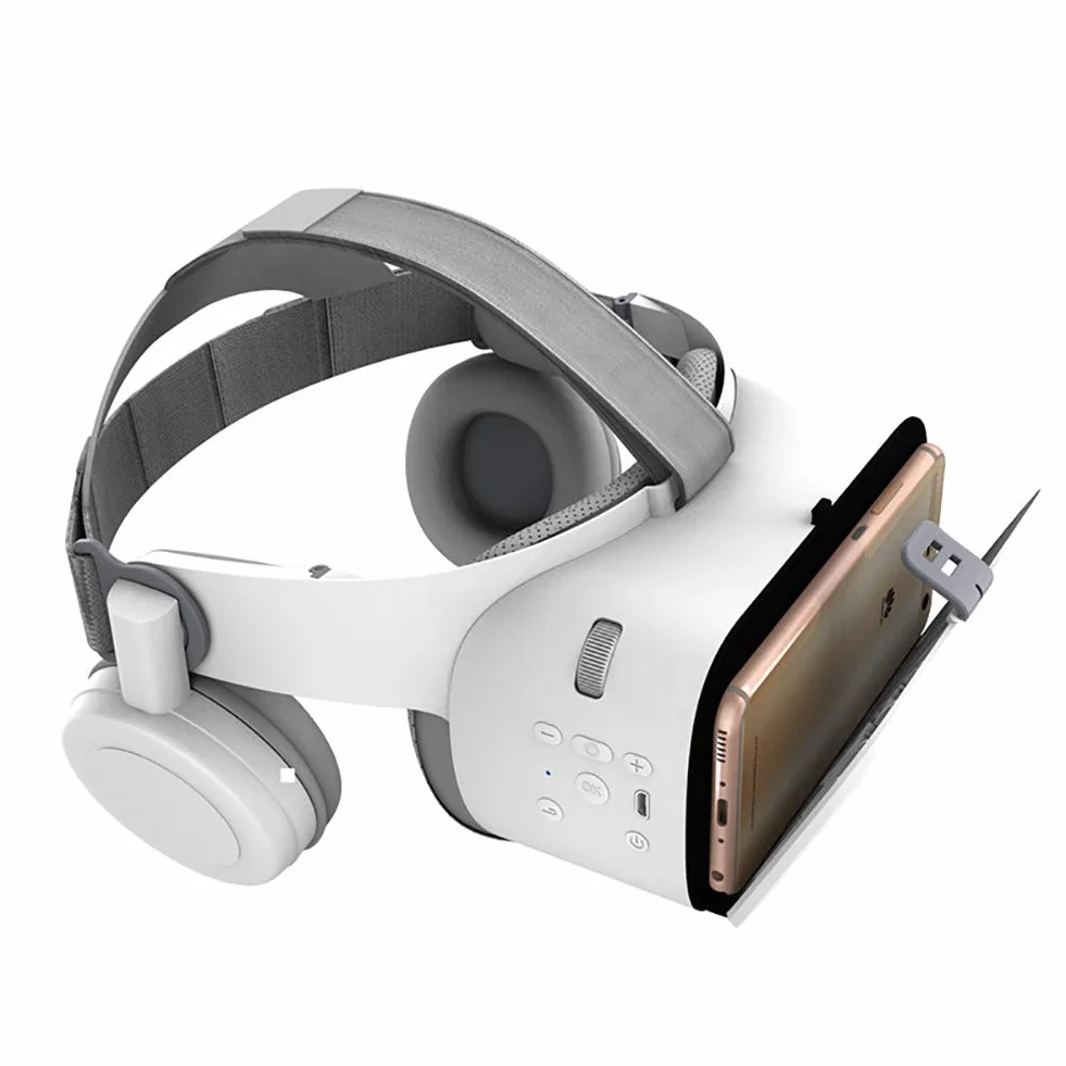 Zestaw słuchawkowy do wirtualnej rzeczywistości, okulary 3D VR do gier mobilnych i filmów i filmów, z pilotem Bluetooth, kompatybilny z telefonem iPhone / Android 4,7-6,3 cala