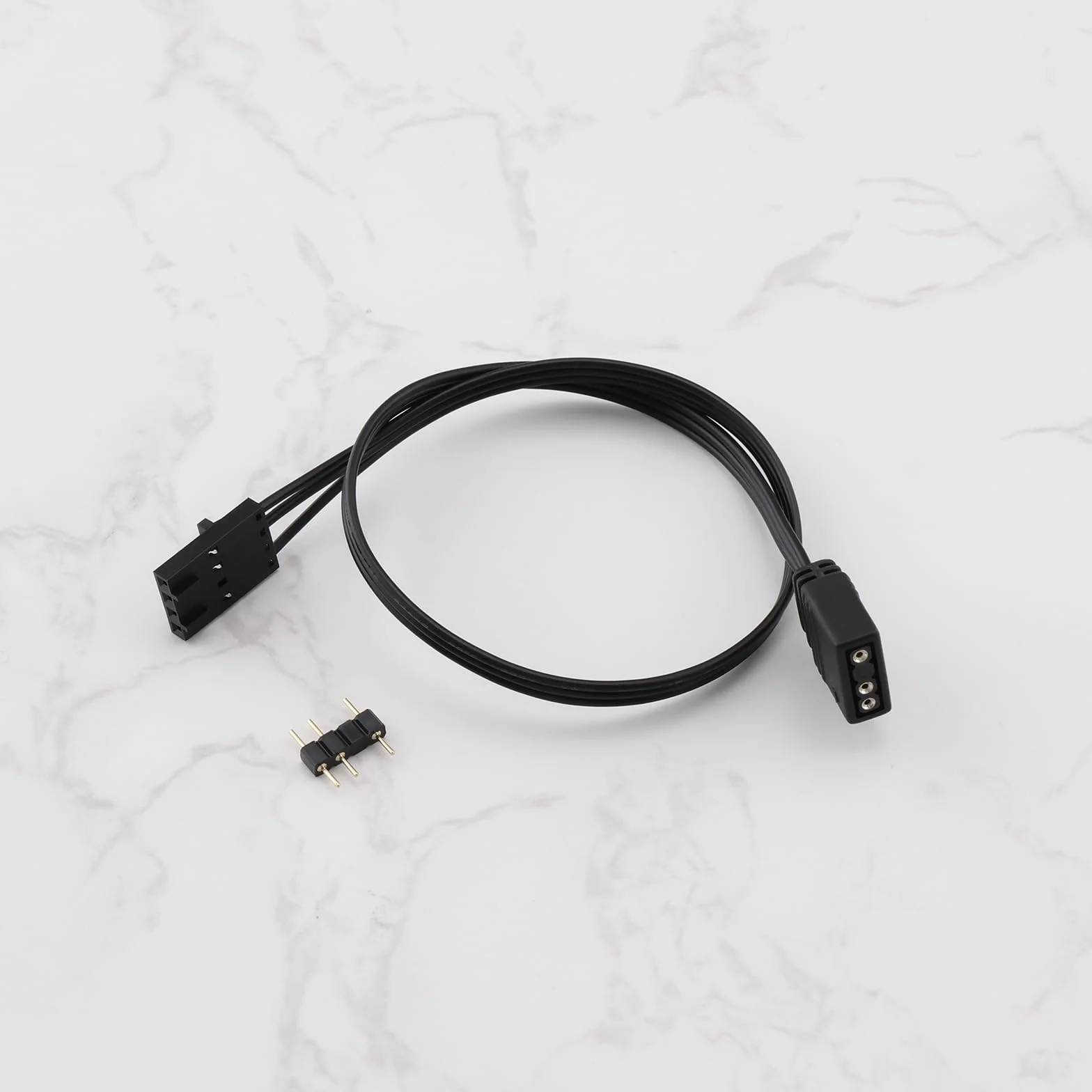 2 x 25 cm 4-biegunowy RGB na standardowy 5 V 3-biegunowy ARGB adapter-złącze, kompatybilny z adapterem kontrolera Pirate Ship QL LL120 ICUE Shenguang Sync