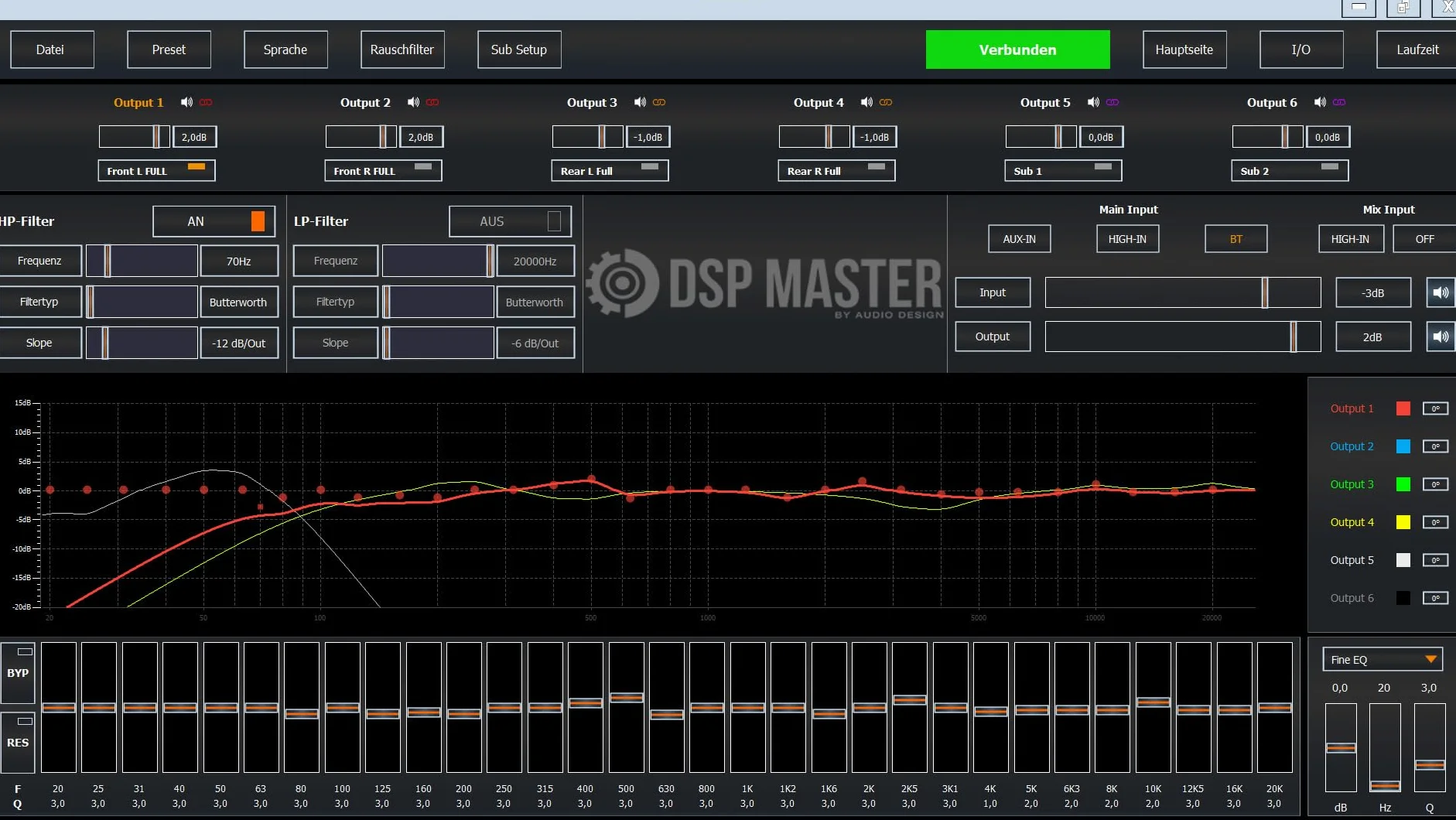 CRUNCH CRE400.4DSP-ISO - 4-kanałowy wzmacniacz samochodowy CLASS A/B - 4 x 50W - z wbudowanym 6-kanałowym 32-bitowym DSP - zintegrowanym Bluetooth dla przesyłania audio i sterowaniem aplikacją |