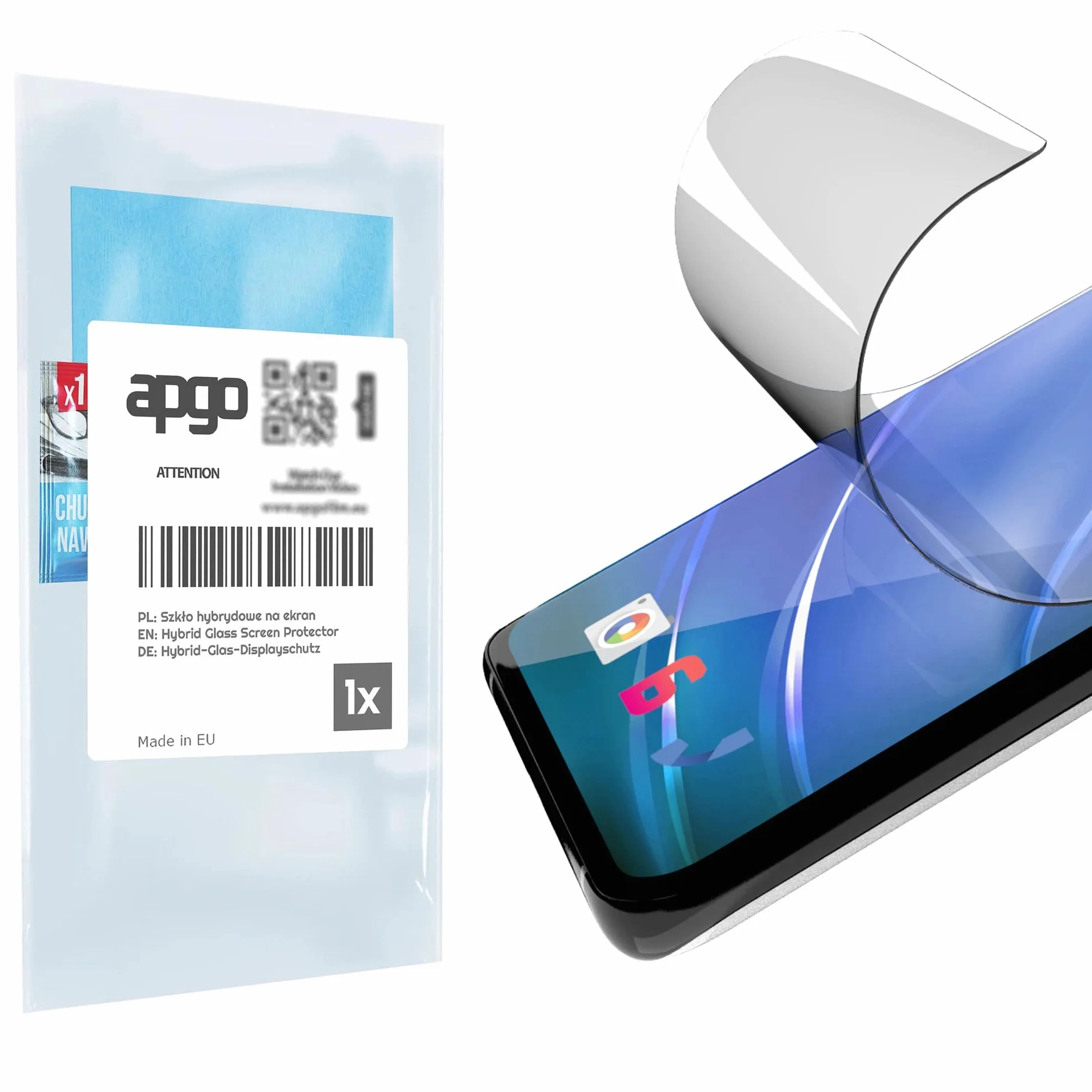 apgo Hybrid Glass 9H Screen Protector dla DJI Osmo Action 4 Pro, szkło hybrydowe 9H, zamiennik hartowanego