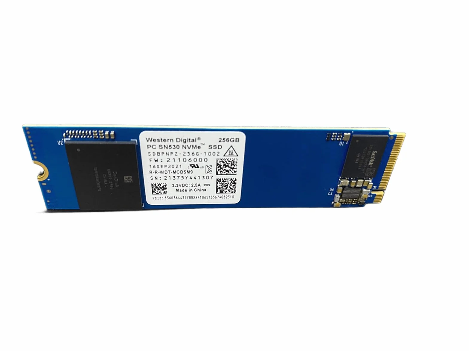 Western Digital SN530 Client SSD Drive PCIe M.2 2280 256
