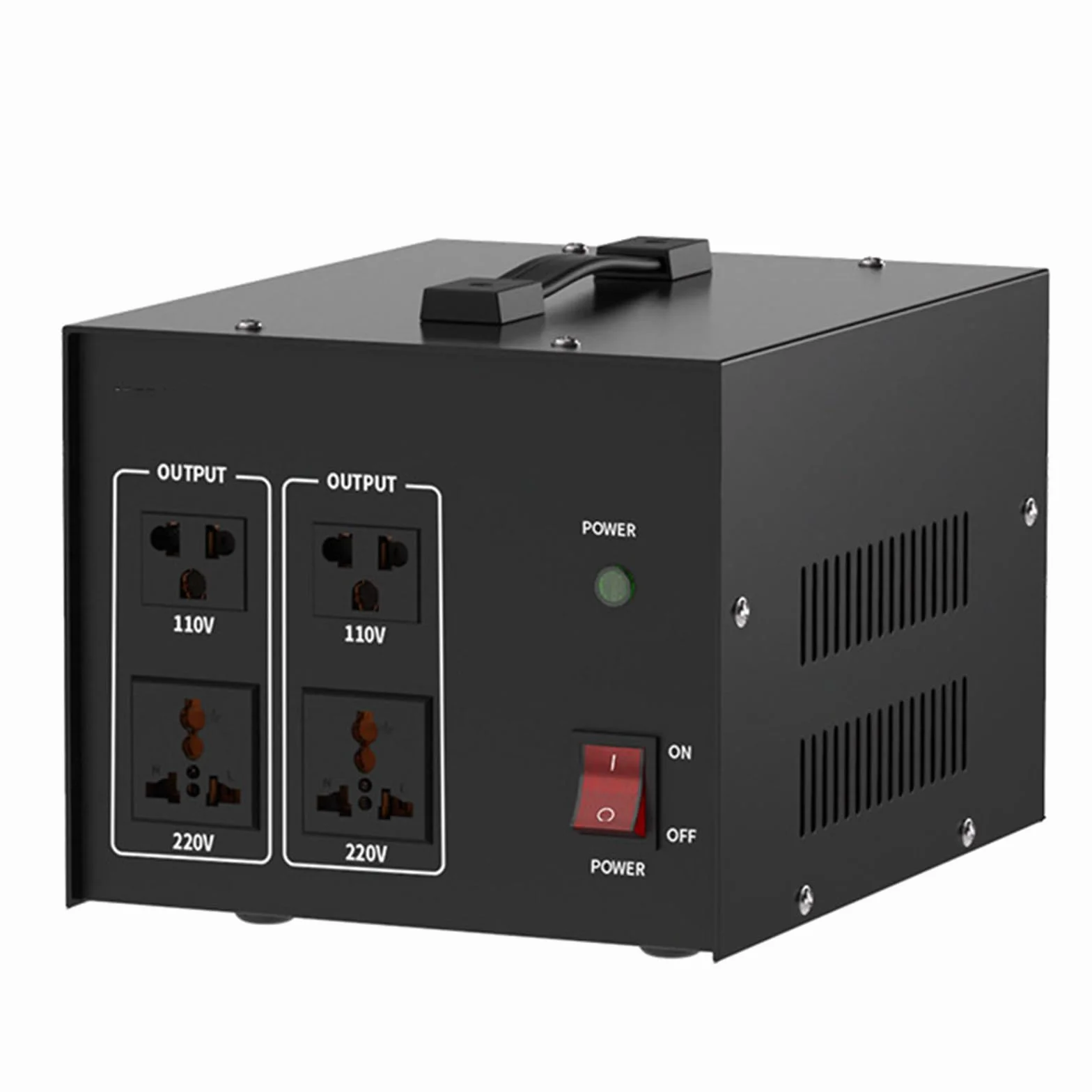 Przetwornica napięcia 2000 W. Wzajemna konwersja 220 V/110 V. Transformatory podwyższające i obniżające są lekkie i nadają się do podróży,3000VA
