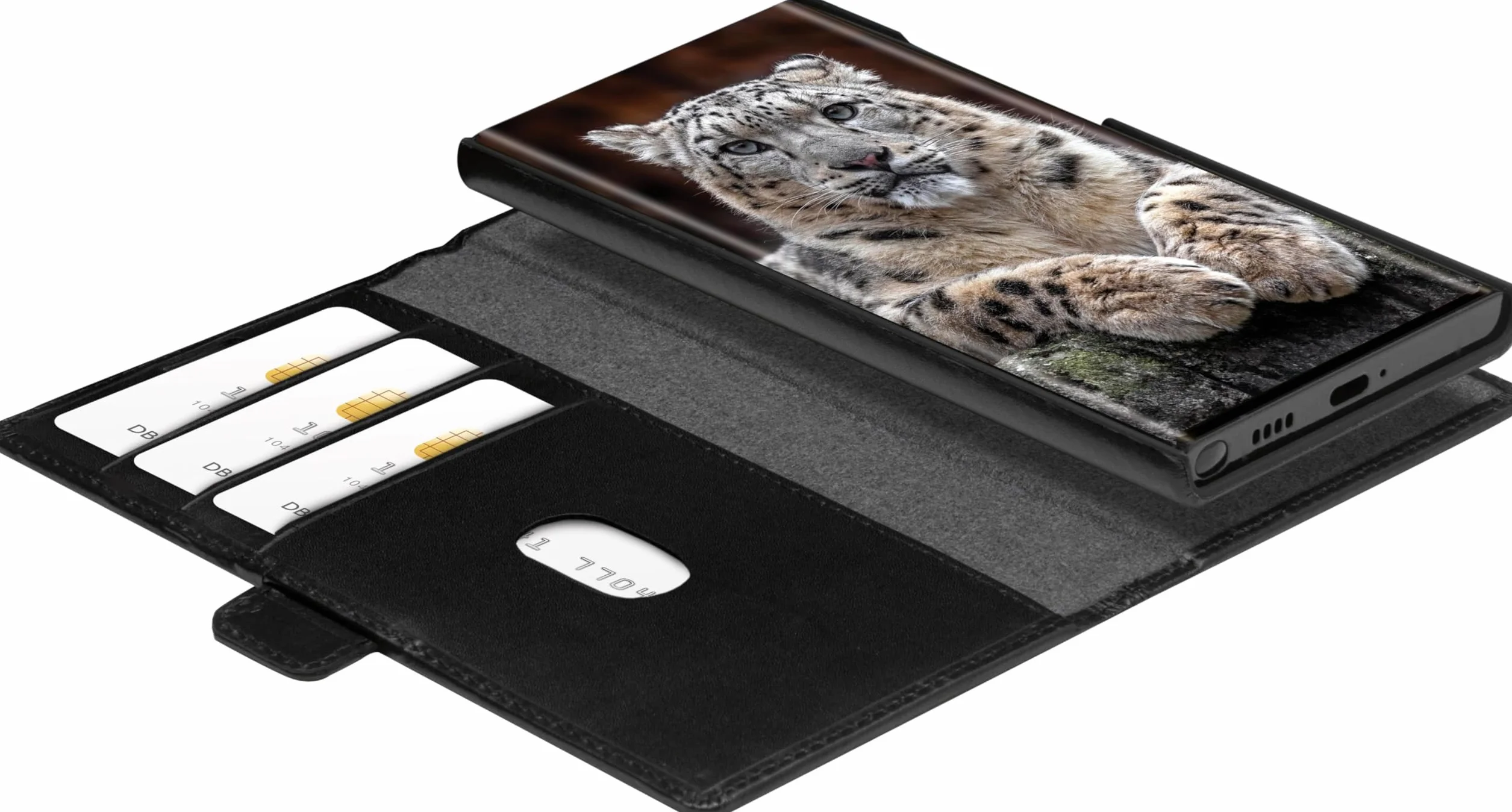 dbramante1928 Lynge - etui z klapką na telefon komórkowy - skóra - czarne - do Samsung Galaxy S24 Ultra
