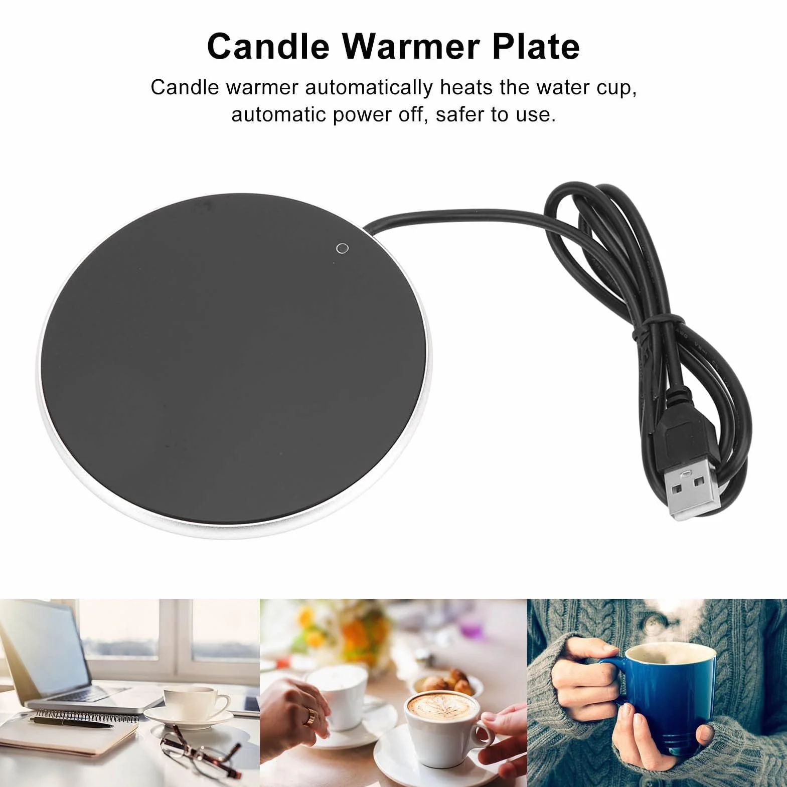 Podgrzewacz do Filiżanek USB, Płyta Grzewcza, Stała Temperatura 55°C