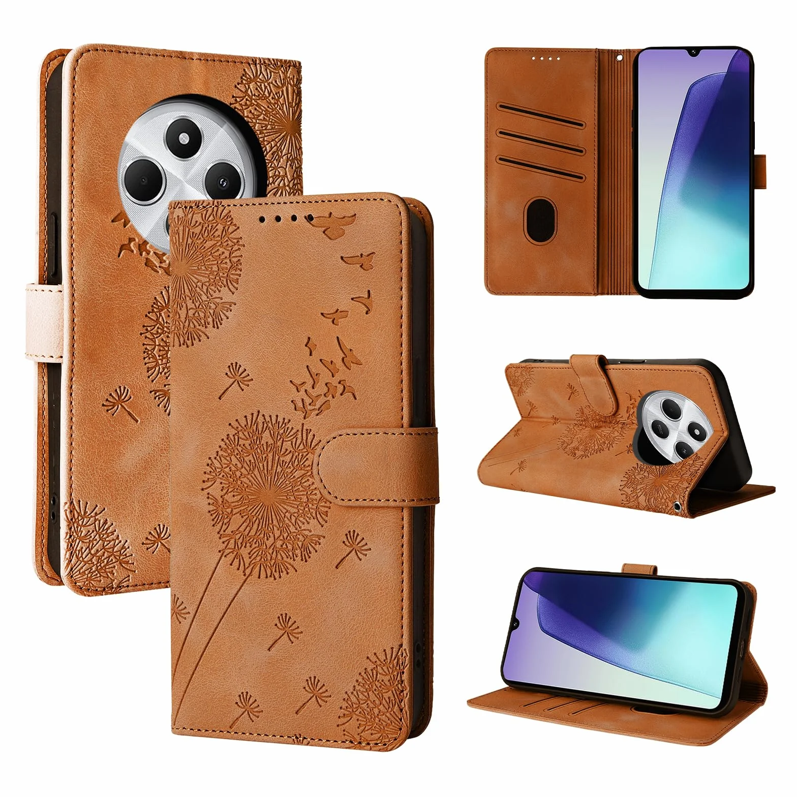 Xiaomi Redmi 14C 5G Etui z klapką skóra PU magnetyczne