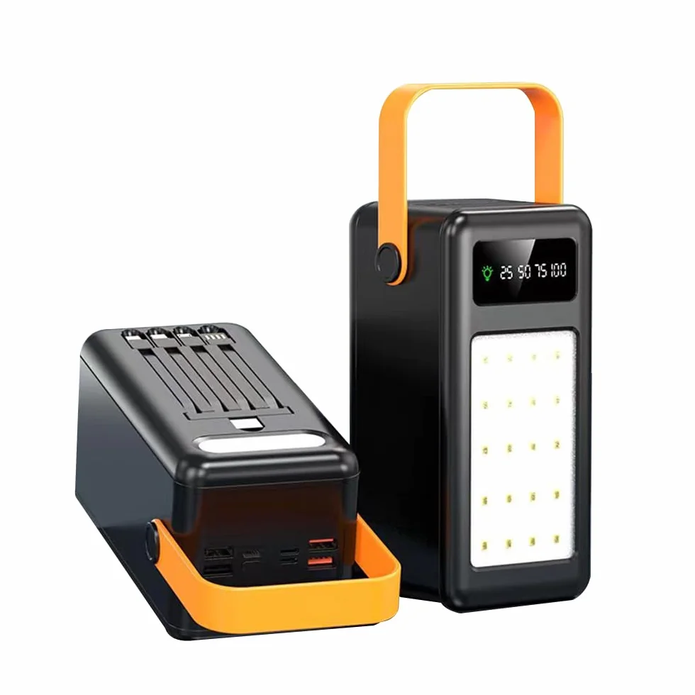 Power Bank o dużej pojemności 80 000 mAh na kemping na świeżym powietrzu przenośna ładowarka z 8 wyjściami i 3 wejściami bateria zewnętrzna z wyświetlaczem LED do telefonów tabletów (rozmiar: 100000