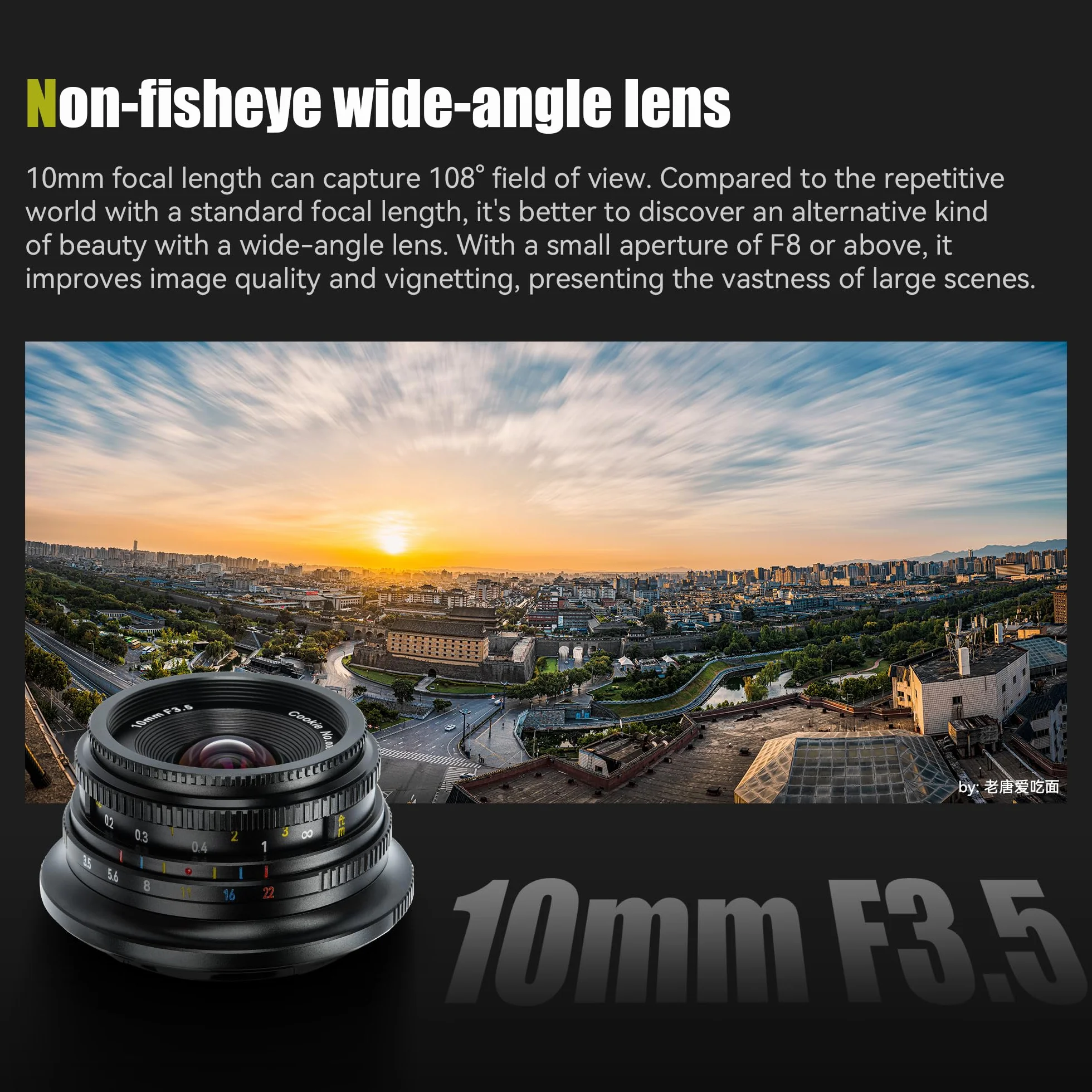 7artisans MF10 mm F3.5 szerokok?tny obiektyw nale?nikowy o sta?ej ogniskowej Obiektyw APS-C Aparaty bezlusterkowe, kompatybilne z Sony A6000/A5000/A3000/Nex series a6700 nex-5t nex-3n