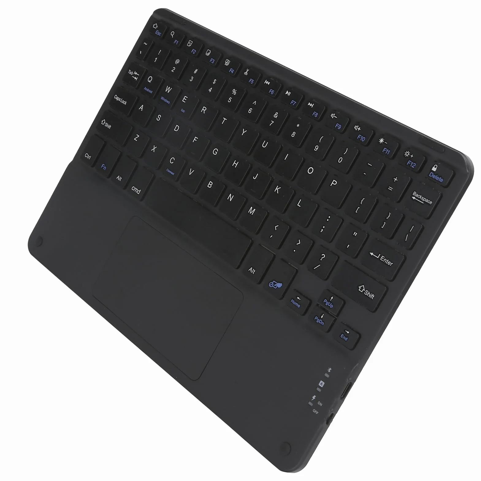 10-calowa Bezprzewodowa Klawiatura Bluetooth ze Smartfonami Touchpad, do Tabletów, Laptopów i Komputerów Stacjonarnych(czarny)