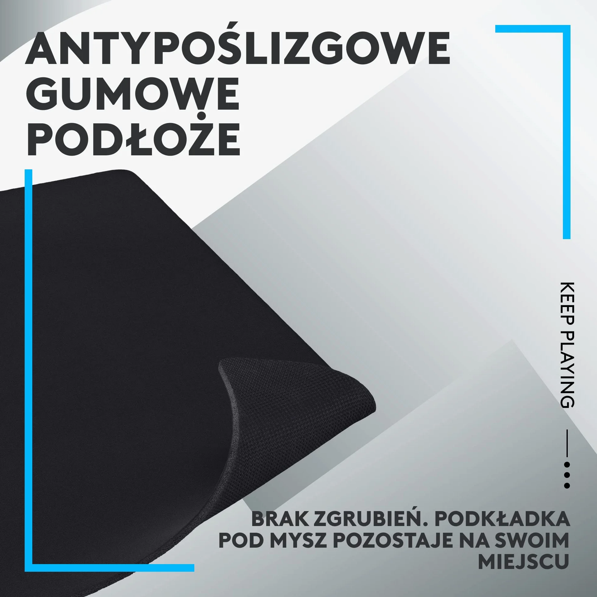 Logitech G G840 Bardzo Duża Podkładka pod Mysz dla Graczy, Stworzona pod Czujniki, Umiarkowane Tarcie, Antypoślizgowa, akcesoria do PC i do Mac, 900 x 400 x 3 mm