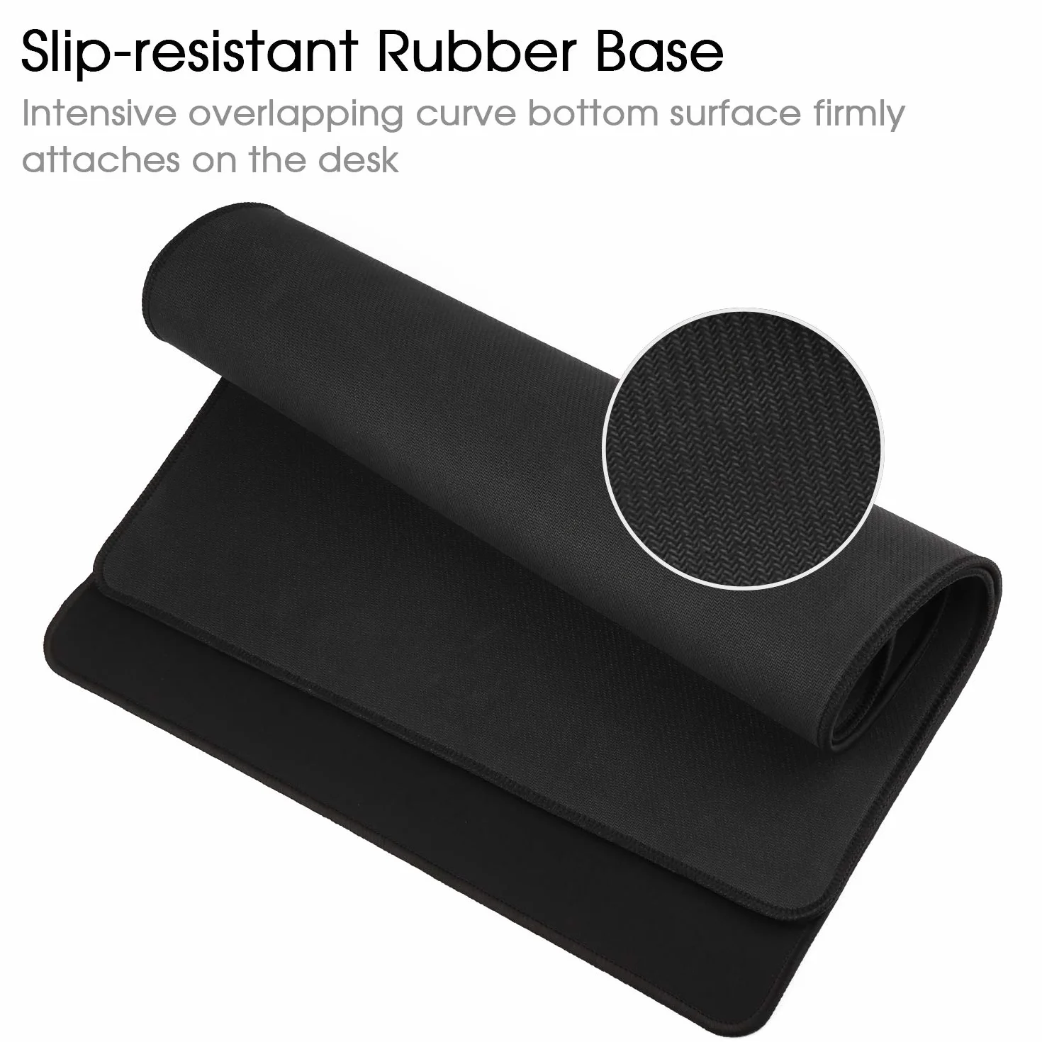 Podkładka pod mysz do gier, duża podkładka pod mysz, 900 x 400 x 3 mm, podkładka pod mysz XXL, duży rozmiar, ulepszona precyzja i prędkość, gumowa podstawa zapewnia stabilny chwyt na gładkich powierzchniach, antypoślizgowa, 90 x 40 cm, czarna