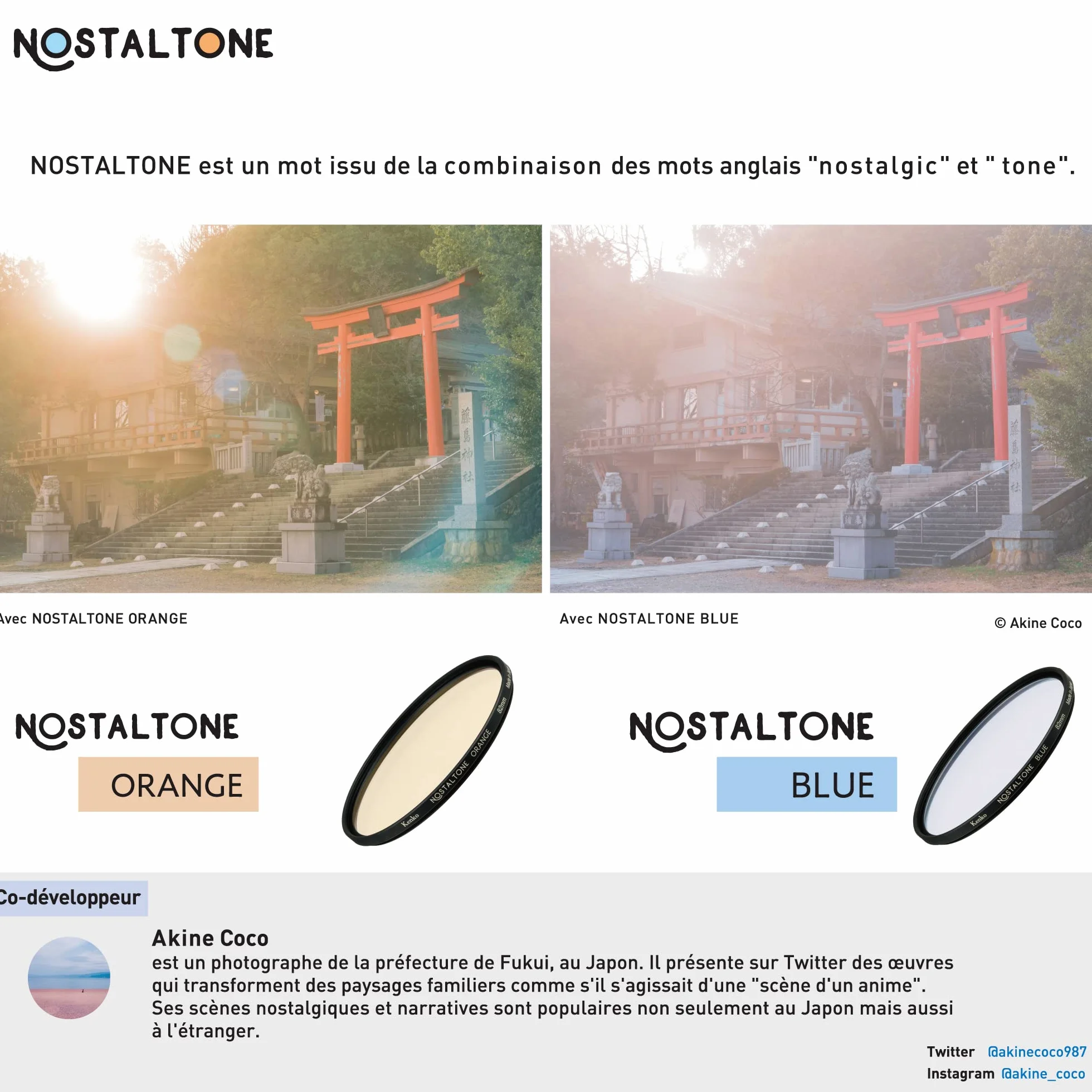 Kenko Filtr o miękkim efekcie NOSTALTONE Orange Ø 49 mm, z efektem koloru, do regulacji kontrastu, wyprodukowany w Japonii