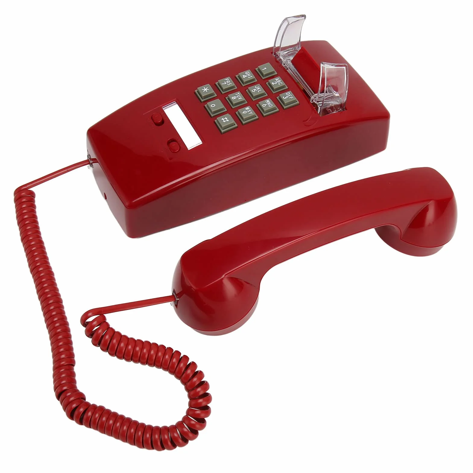 KIMISS Telefon ścienny w Stylu Retro w Starym Stylu – Wodoodporny Telefon Przewodowy z regulacją Głośności w Słuchawce, Klasyczna Konstrukcja do Montażu na ścianie do Użytku w Domu, Biurze i Hotelu