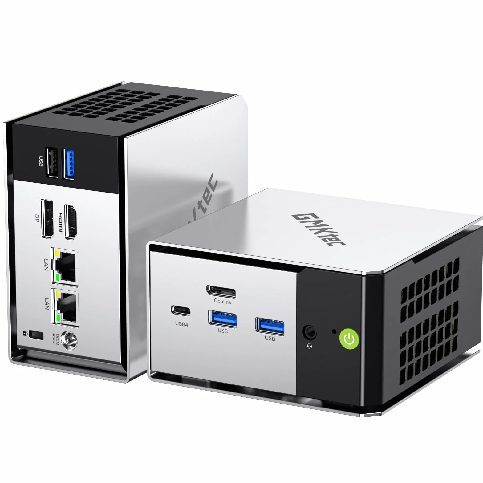 GMKtec Mini PC, M8 Desktop Computer AMD Ryzen 5 PRO 6650H (6C/12T 4.50Ghz) Dual NIC LAN 2.5GbE, 16GB LPDDR5 RAM + 512GB Hard Drive PCle SSD, Oculink, USB4, HDMI, USB-C