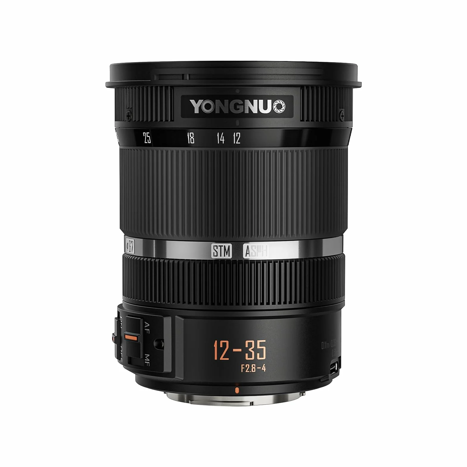 YONGNUO Standardowy obiektyw zmiennoogniskowy 12-35 mm F2.8-4, wewnętrzna konstrukcja zoomu, równoważna ogniskowa 24-70 mm, duża przysłona F2,8