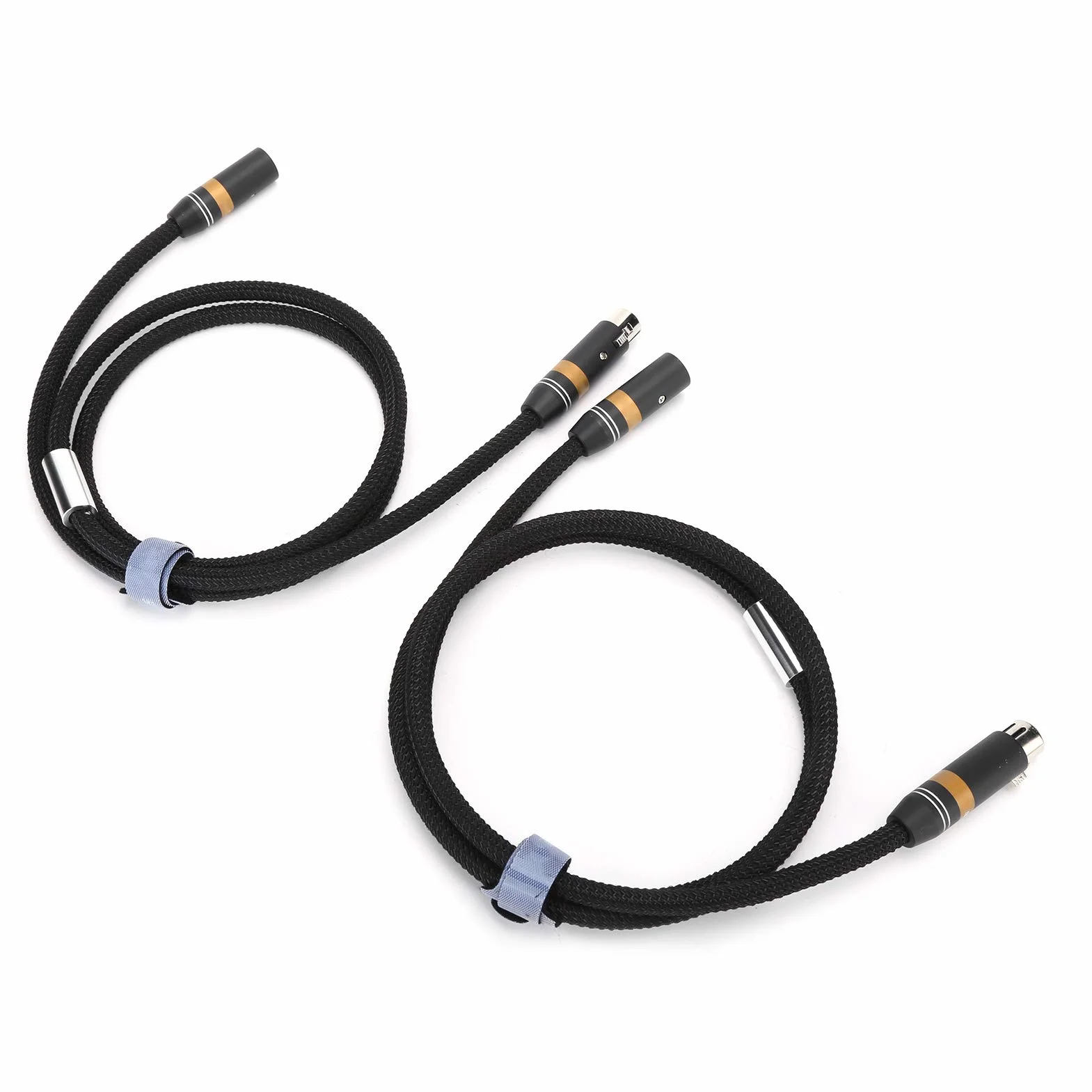 A202X XLR Męski na XLR żeński Kabel Sygnałowy Połączeniowy Wysokiej ści Kabel Przewodzący Dźwięk do Wzmacniaczy, 2 szt., Konstrukcja z Nylonowym Oplotem (2M)