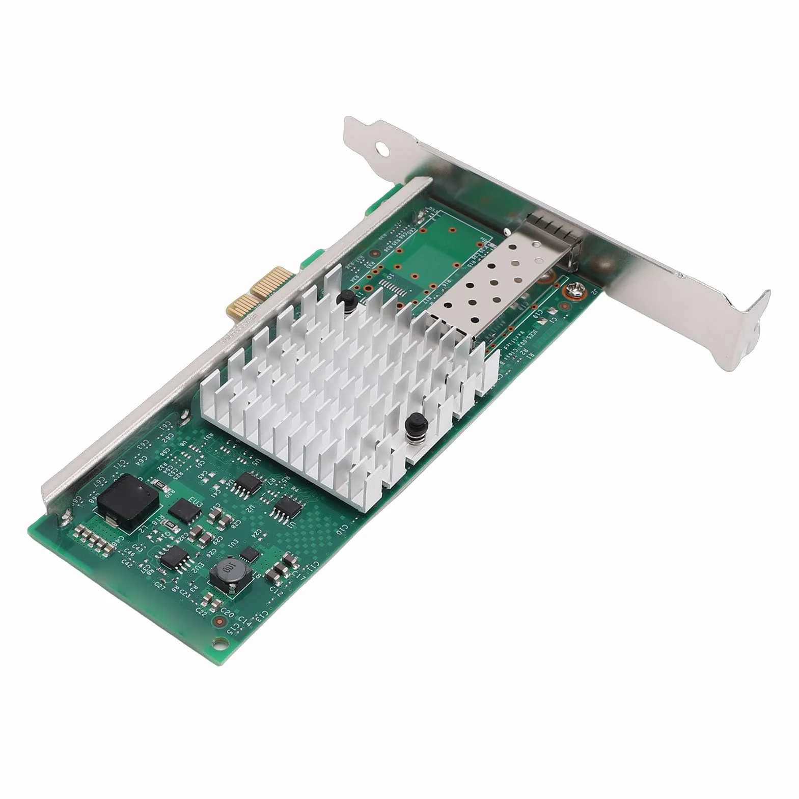 VBESTLIFE Karta Sieciowa 10G PCIE X1 z Portem SFP+, obsługą Adaptera Sieci światłowodowej Ethernet Chip 82599EN