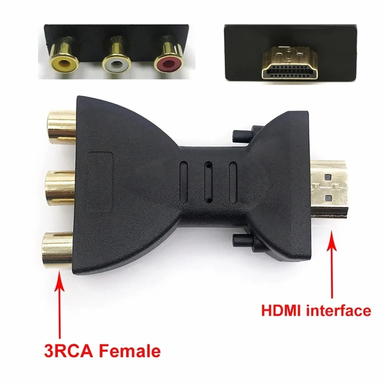 HDMI do AV Gold Plated Male to 3RCA Video Audio Adapter Converter