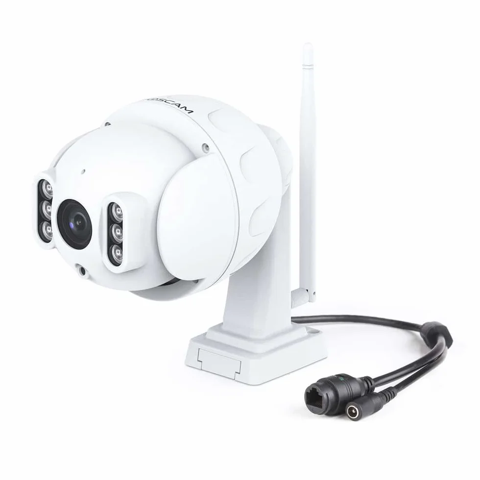 Foscam SD4 4 MP Dual Band WLAN PTZ Dome kamera monitorująca z 4-krotnym zoomem optycznym i noktowizorem do 50 m, rozpoznawanie osób, ruchy i dźwięki, biała