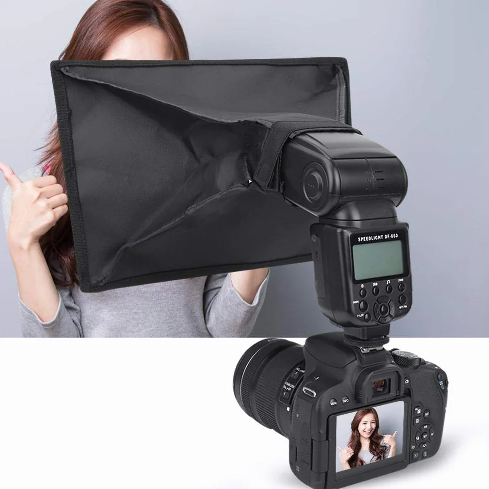Dyfuzor softbox, 20 x 30 cm, przenośny, lekki, składany, softbox, dyfuzor do błyskowa,