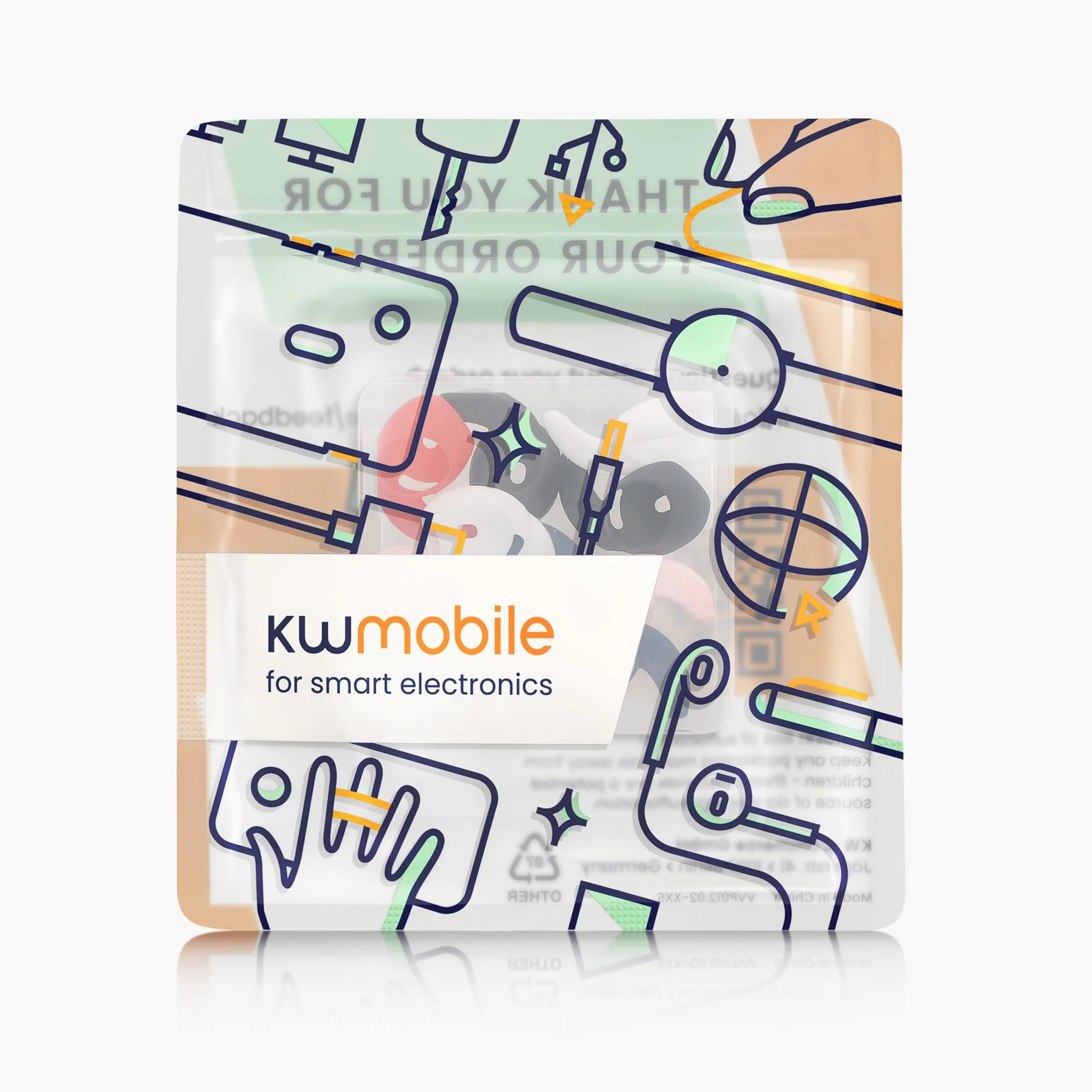 kwmobile Haczyki na słuchawki - zestaw 5 x haczyk zapobiegający upadkowi kompatybilny z Apple Airpods 4 - uchwyt na słuchawki