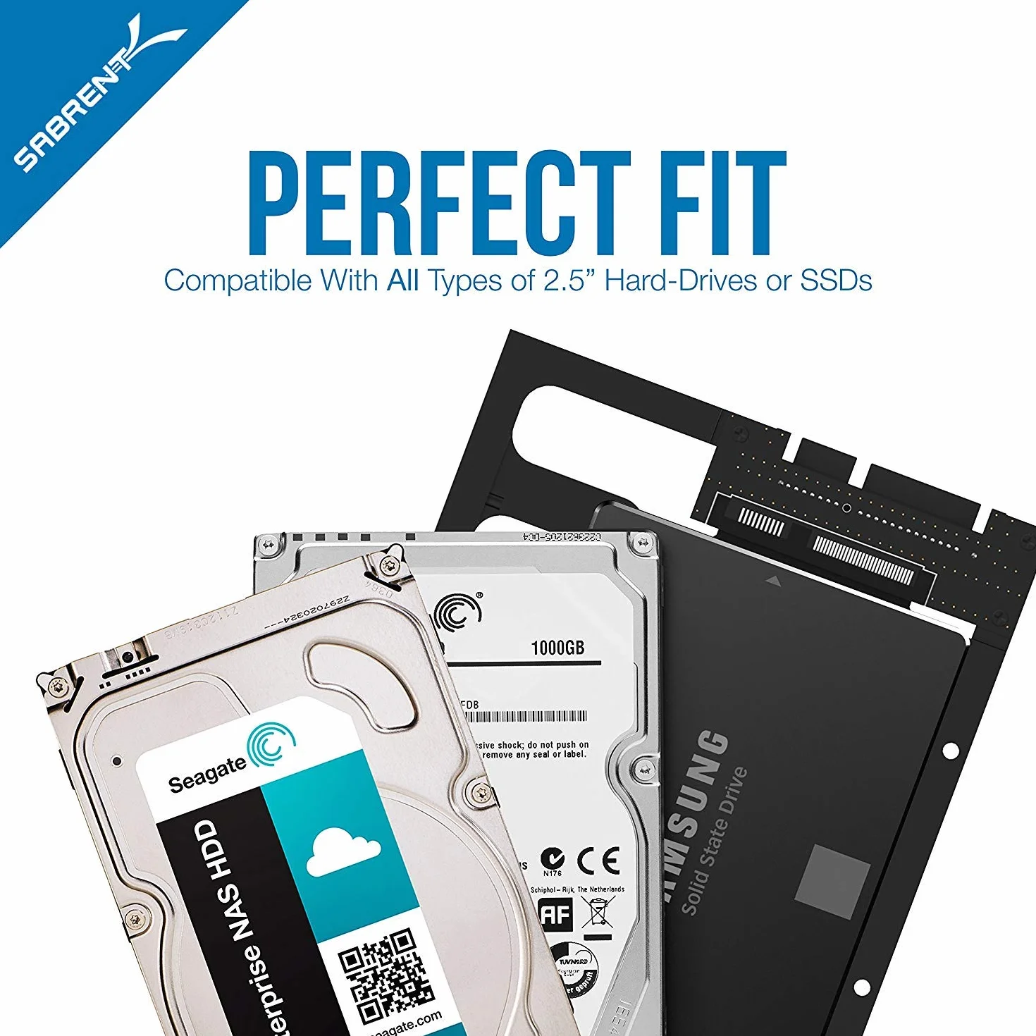 SABRENT Wewnętrzny adapter dysku twardego 6.3 cm do 8.9 cm rama montażowa SSD SATA