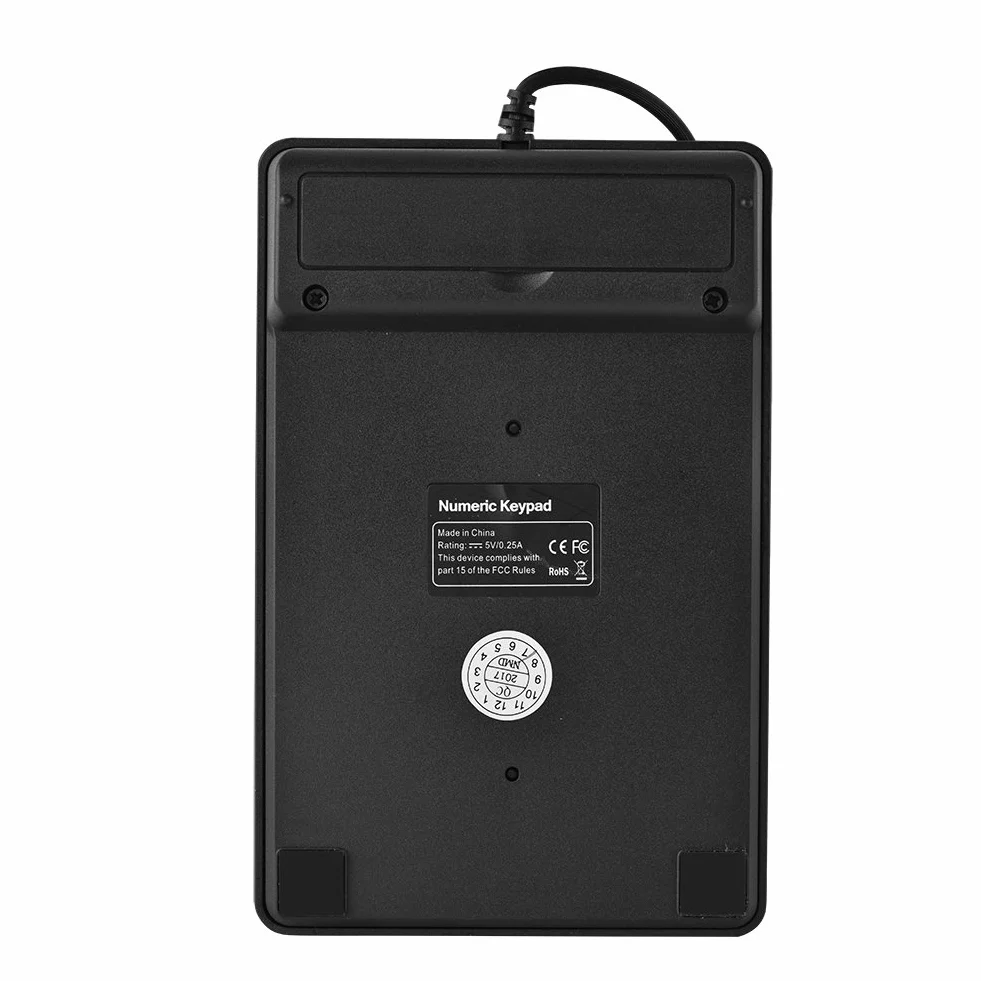 Vbestlife Klawiatura numeryczna USB, 1,5 m, przewodowa, 19 klawiszy, klawiatura numeryczna, podkładka numeryczna, do laptopa z systemem