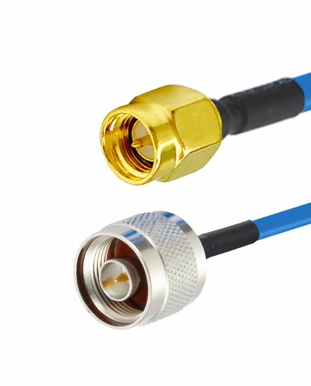 Vecys 2PCS SMA Męski do N Męski RF Kabel Koncentryczny N Typu RF Koncentryczny Pigtail Kabel 6" /15CM RG402 50 Ohm Przedłużacz o Niskich Stratach