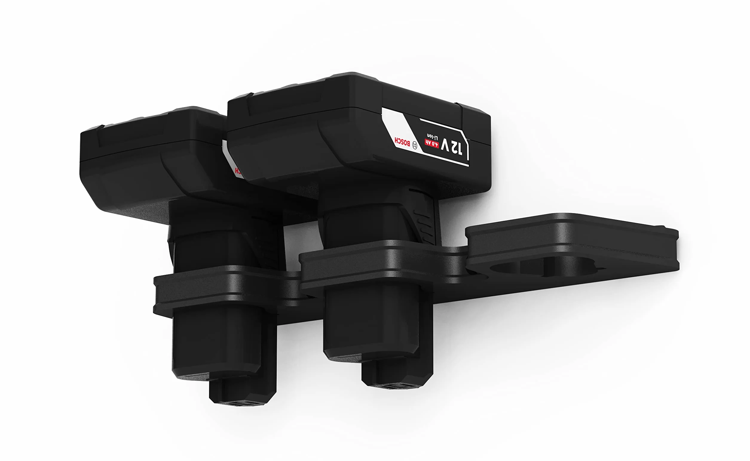 NewGround Designs Uchwyt ścienny do akumulatora odpowiedni do akumulatorów Bosch Professional 12 V (seria GBA), uchwyt ścienny Made in Germany (3 akumulatory)