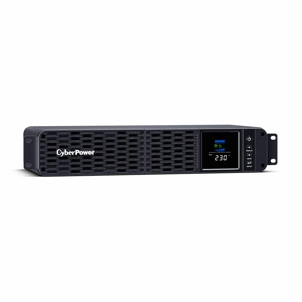 CyberPower CP2000EIPFCRM2U Line-Interactive USV 2000VA/1200W czysta fala sinusoidalna, AVR, LCD, USB (HID), DB9, RJ45 LAN Protection, wyjście 86 IEC, inteligentne gniazdo do komunikacji sieciowej