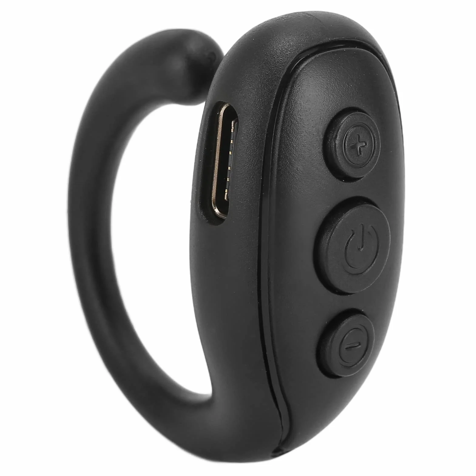 Zunate Pilot zdalnego sterowania Bluetooth do telefonu komórkowego, ABS kształt pierścienia Bluetooth, pilot zdalnego sterowania, Bluetooth, bezprzewodowy przycisk do selfie, zatrzask, migawka, pilot, do smartfonów, tabletów, czarny