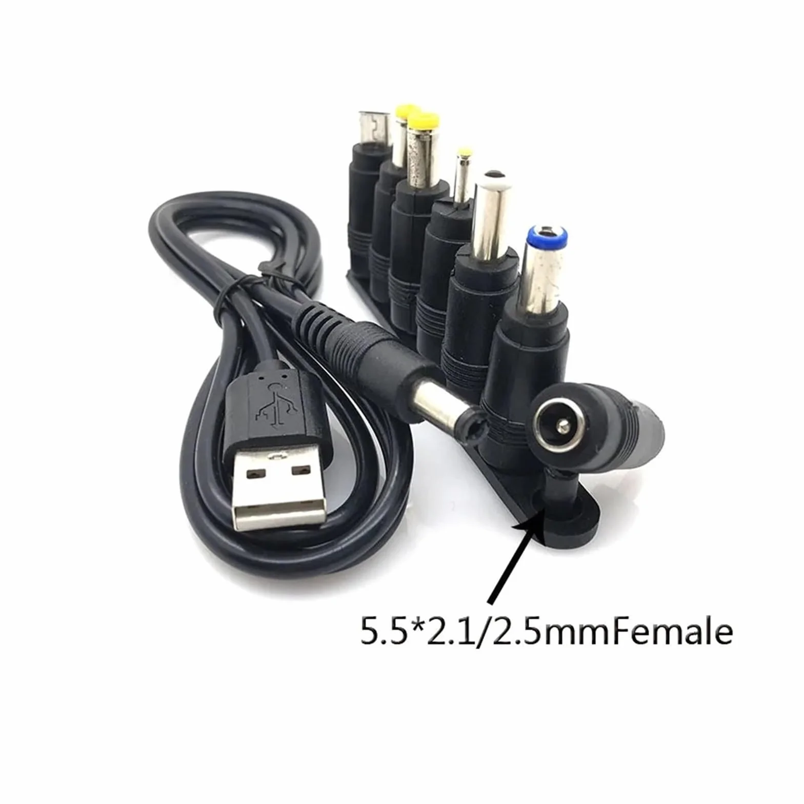 USB DC 5,5 x 2,1 mm uniwersalny kabel ładujący router wentylator głośnik