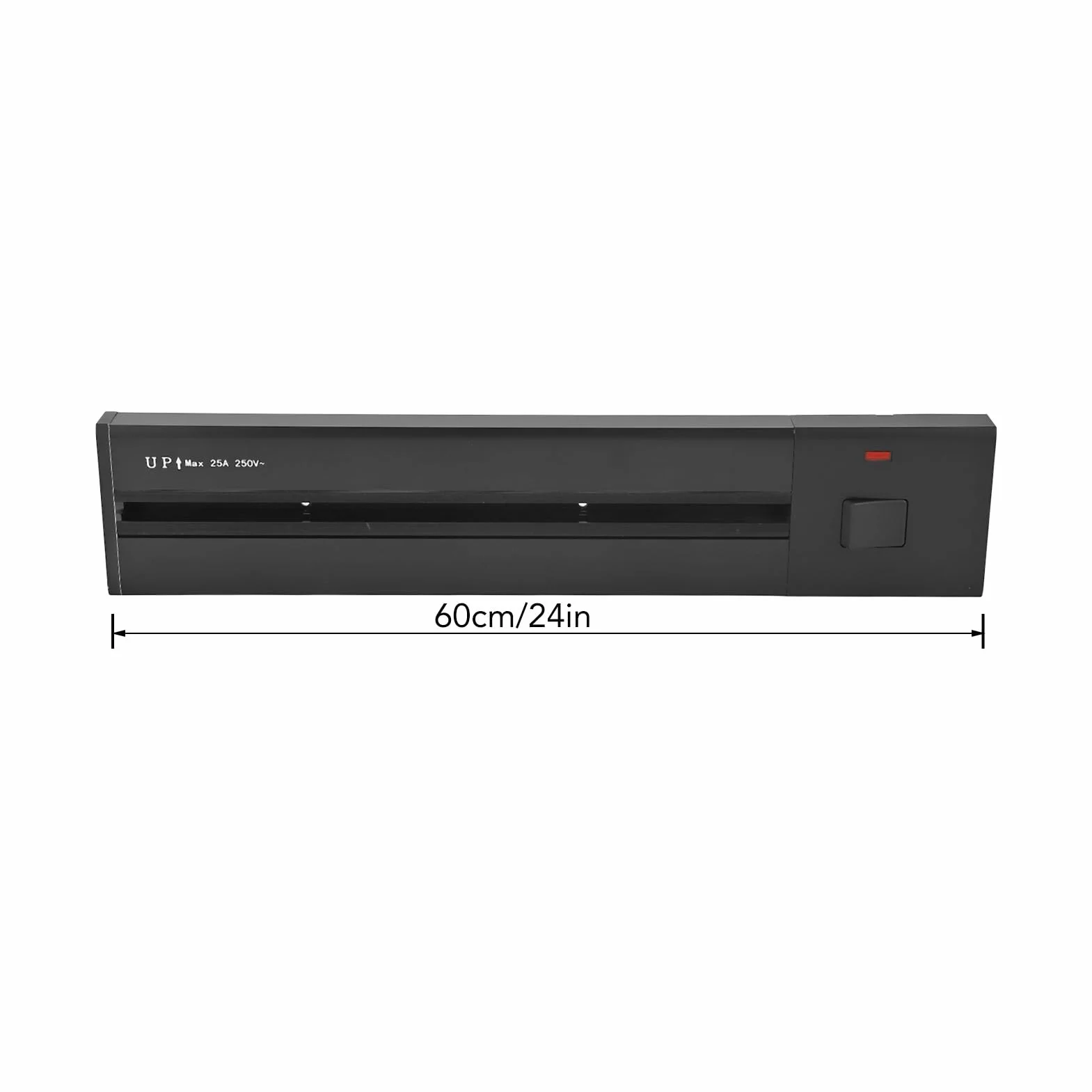 Generic Przedłużacz Elektryczny Listwa Zasilająca 250 V 25 A z estetyką Sieci Bezprzewodowej do Nowoczesnego Wystroju Kuchnia Biuro 60 Cm Stop Aluminium