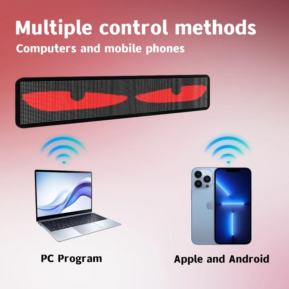 Samochodowy wyświetlacz LED emotikon animowany rysunek DIY telefon Bluetooth sterowanie głosem uniwersalny ekran LED interaktywny ekran LED do domu sklepu tylna szyba interaktywny ekran reklamowy