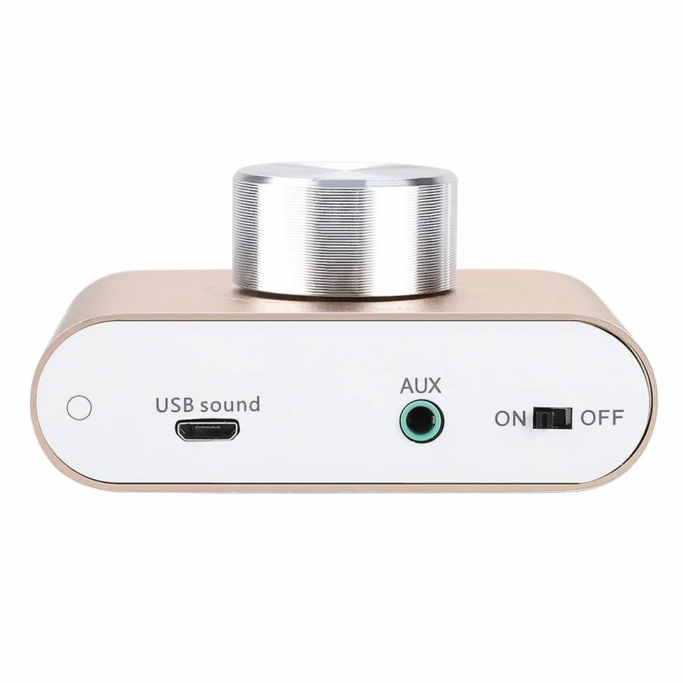 Socobeta Mini wzmacniacz mocy, Bluetooth, stereo, Hi-Fi, 100 W, z zasilaczem sieciowym, złoty