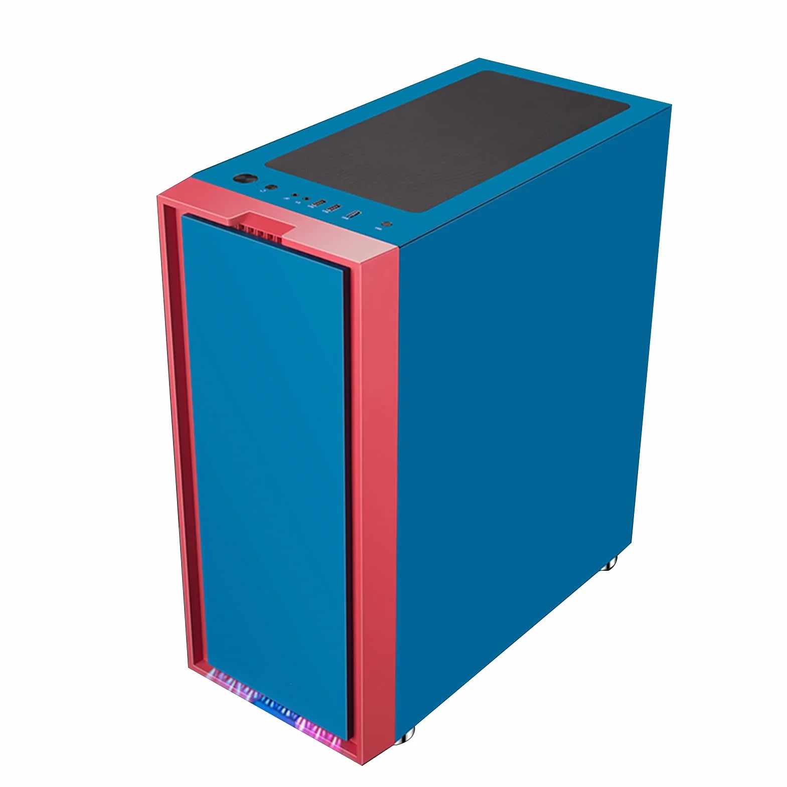 Komputerowa Obudowa, Mid-Tower ATX/M-ATX/ITX Case Gaming PC, W Pełni Przezroczysty Panel Boczny, 8 Pozycji Wentylatora, Chłodzenie Pomocy Technicznej
