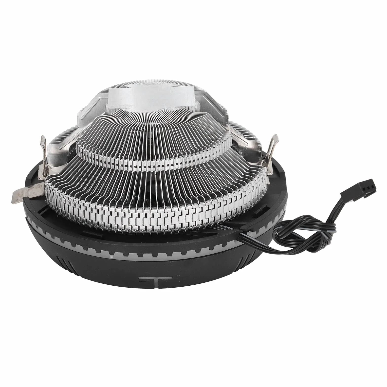 Fafeicy Wentylator Chłodzenia CPU z inteligentną kontrolą Temperatury i łożyskiem Hydraulicznym do Odprowadzania Ciepła z Procesora Komputera, LGA115x AM4, Miedziano-aluminiowy Radiator,