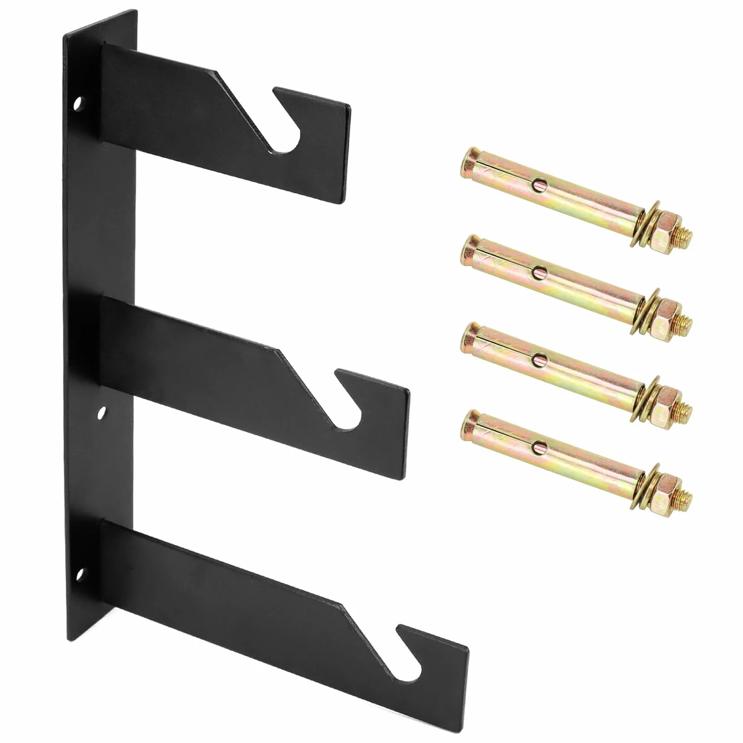 QWORK® Fotografia Tło System zawieszenia na 3 rolki - montaż na ścianie / suficie - nadaje się do rolek o średnicy wewnętrznej 50/60 mm - bezpieczne obciążenie 10 kg na rolkę