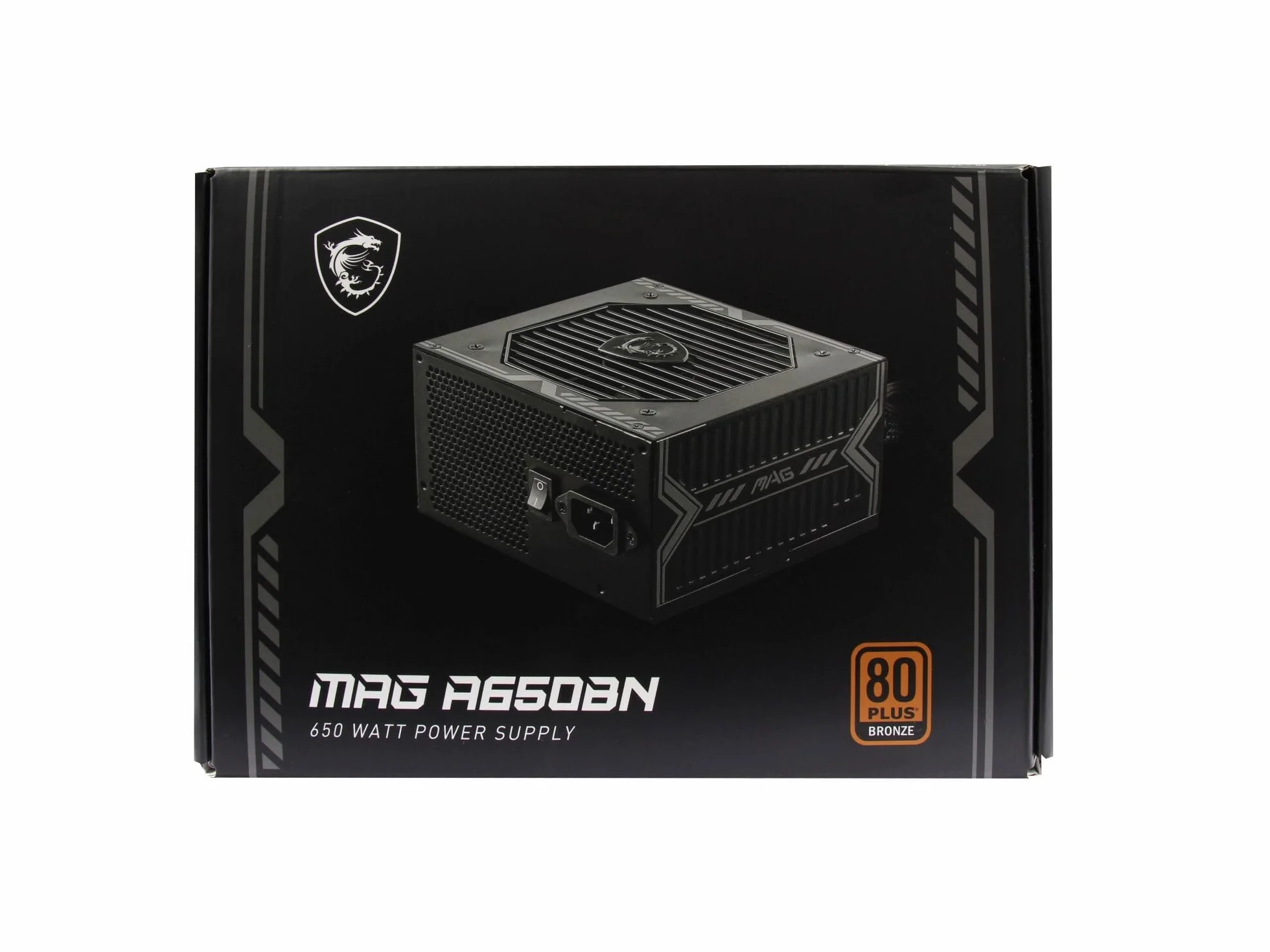 MSI 4526541038785 oryginalny Komputer stacjonarny serwera 650 Watt MAG A650BN | dla MAG Codex 5 12SC (MS-B930), 12TH (MS-B930), 6 13 13NUC5 (MS-B914), Infinite S3 14NUF5, 14NVP5