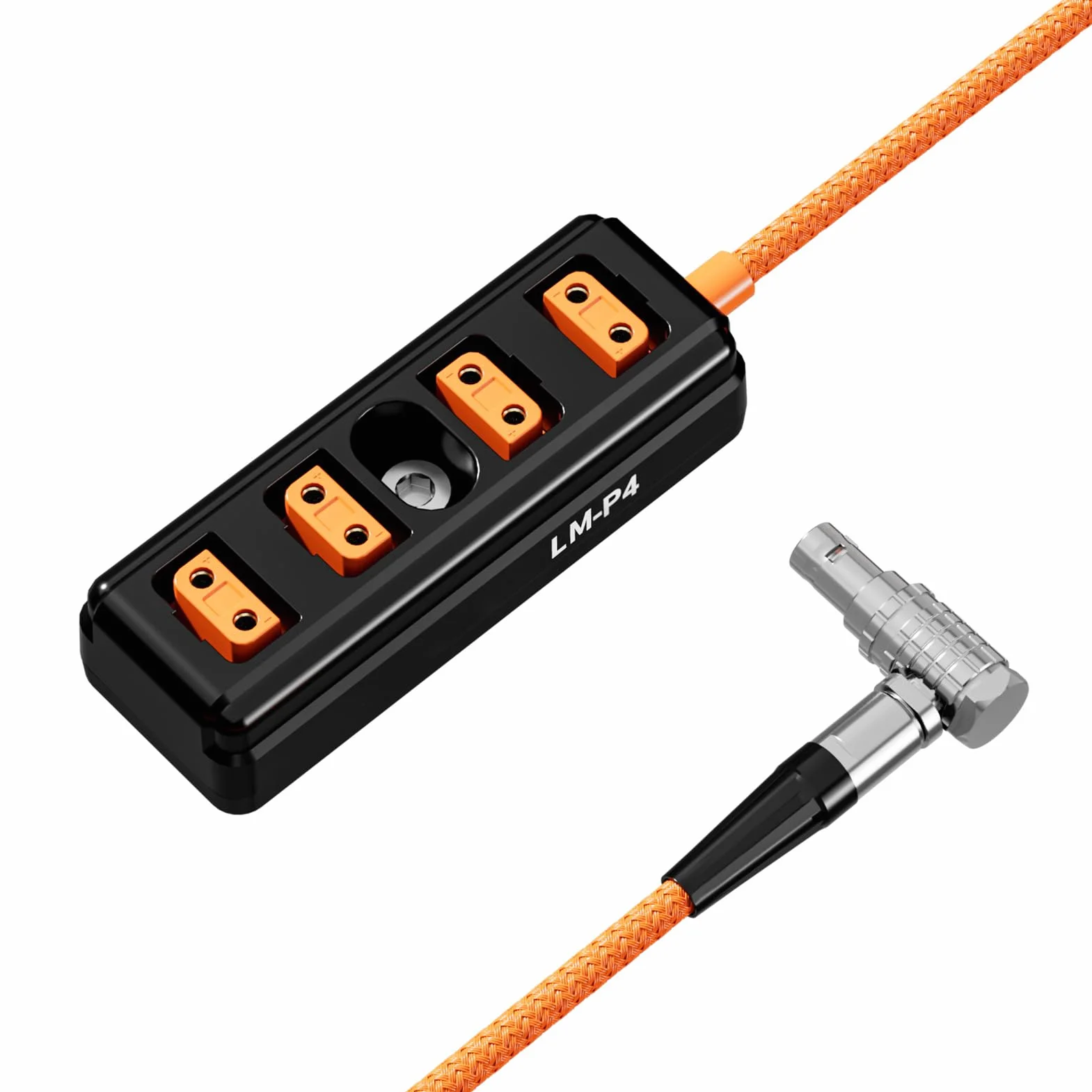 Wtyczka Lemo do 2-pinowego na 4-portowy Rozdzielacz Zasilania Typu D z ochroną przeciwprzepięciową do Kamer RED, Rozmiar Kabla 60 Cm, Lekki Adapter Rozdzielacza Nagrywania Wideo
