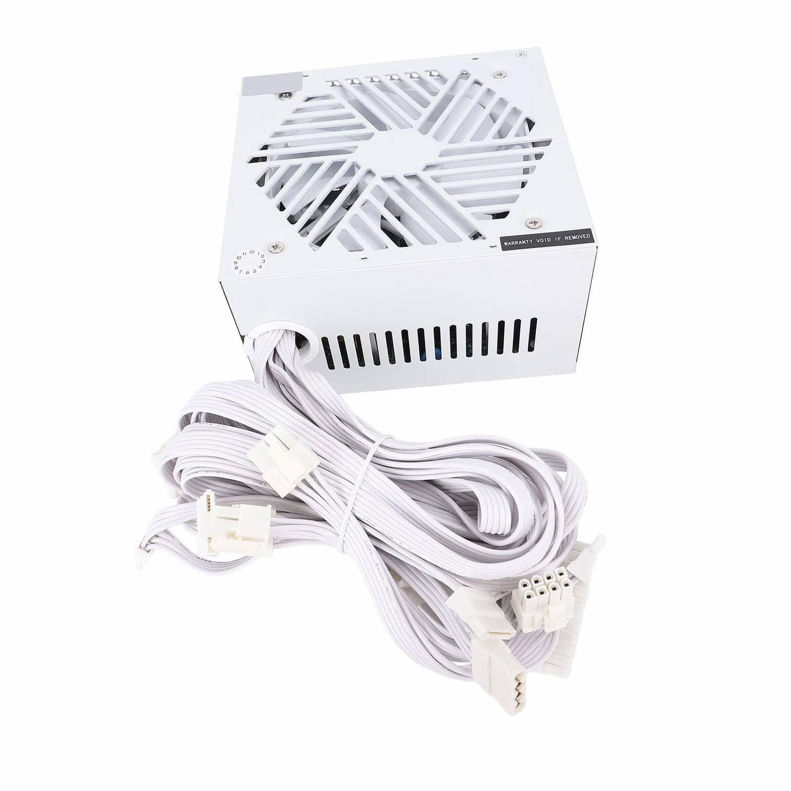 Generic Inteligentny Zasilacz Komputerowy ATX 600 W z możliwością Wszechstronnej Manipulacji i Kompleksowymi Funkcjami Ochronnymi dla Entuzjastów Gier Stop Aluminium W Kolorze Białym z Kablem